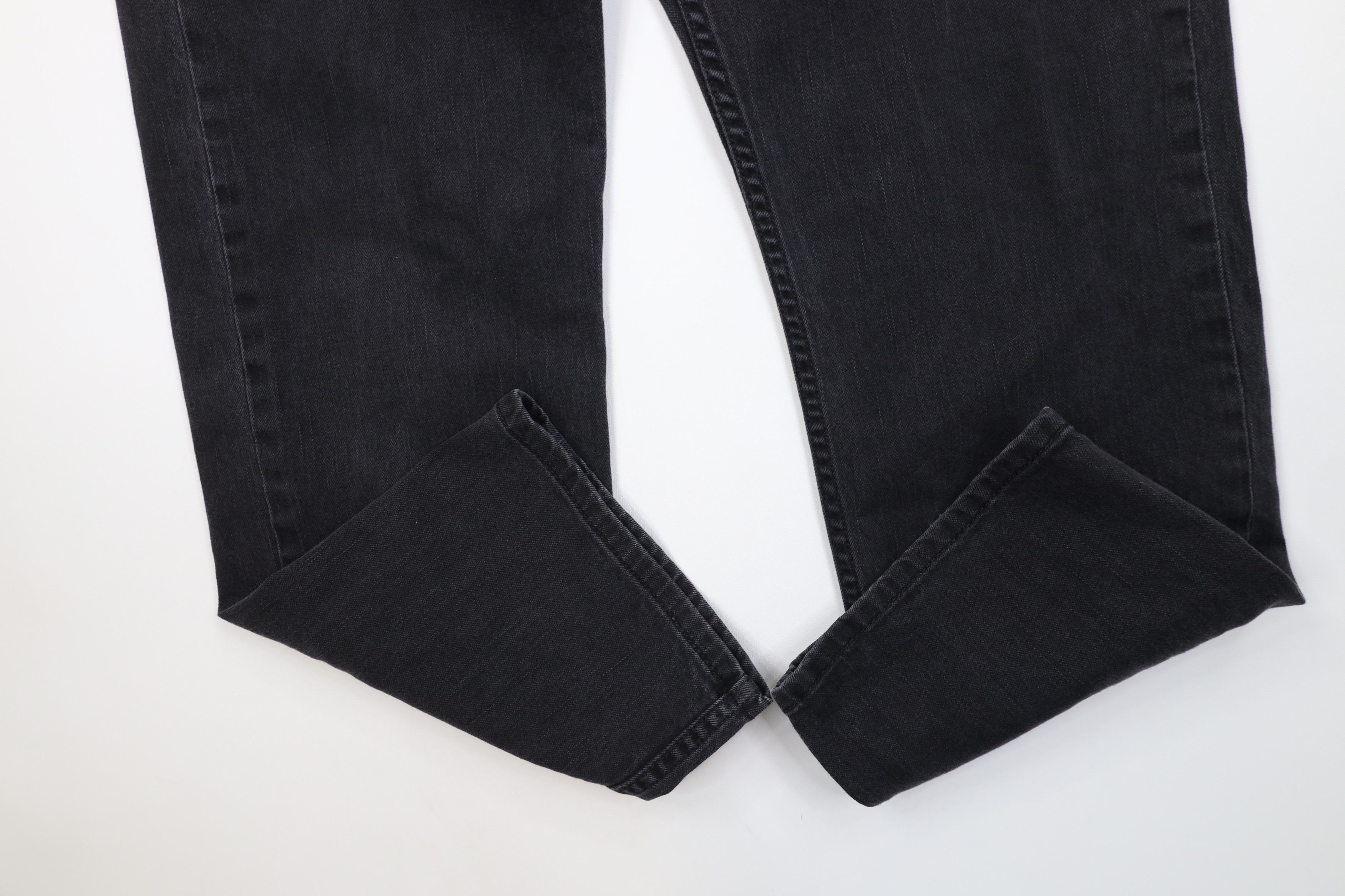 Levi's Vintage Y2K Levis 569 Straight Wide Leg Denim Jeans Black Size US 34 / EU 50 - 5 Thumbnail