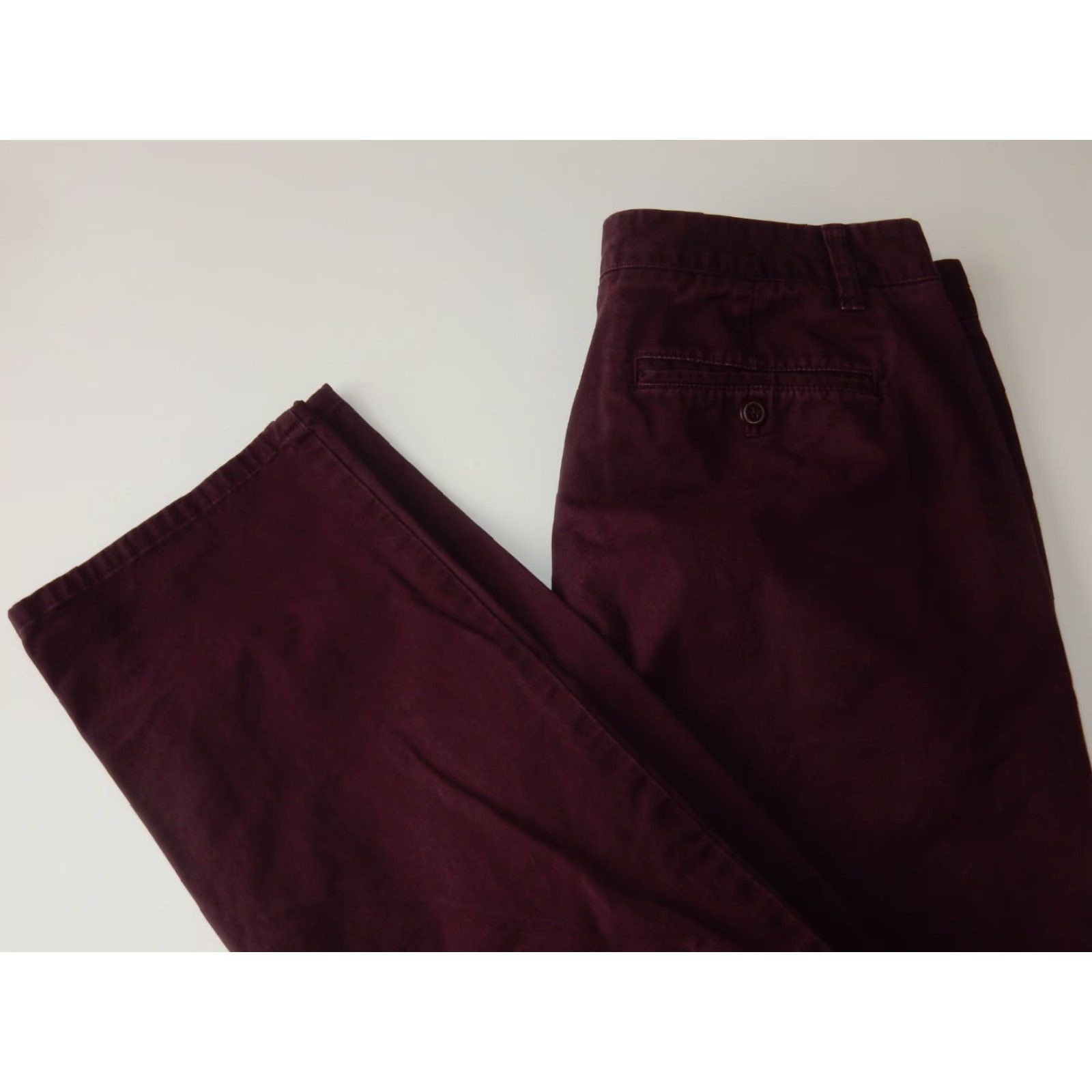 Bonobos VINTAGE Bonobos Pants Khakis Flat Front Cotton Purple 33x34 Mens Straight 30 in Inseam Mens Size US 32 / EU 48 - 2 Thumbnail