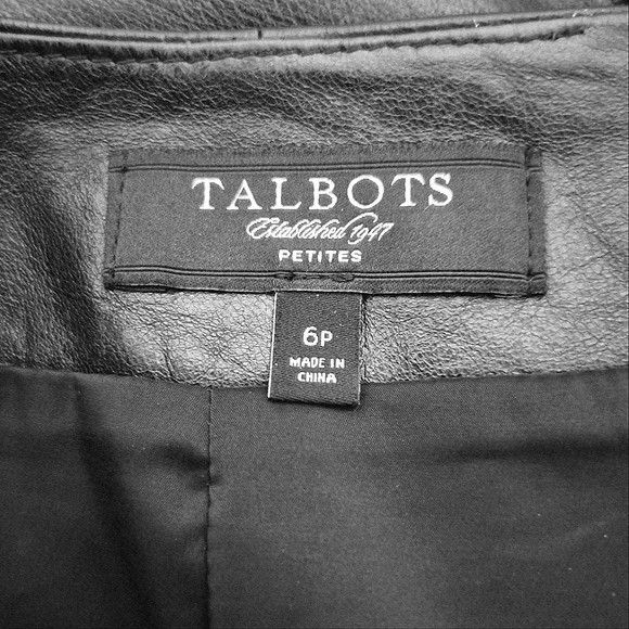 Talbots Leather Pencil Skirt Sz 6P Classic Fall Party Spring Winter Size 28" / US 6 / IT 42 - 11 Thumbnail