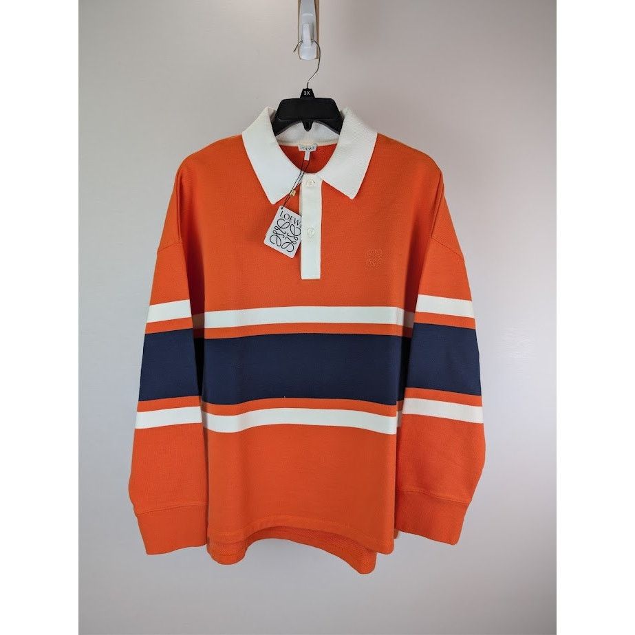 Loewe o1rshd1 Long Sleeve Polo Shirt Naranja in Orange Size US XL / EU 56 / 4 - 1 Thumbnail