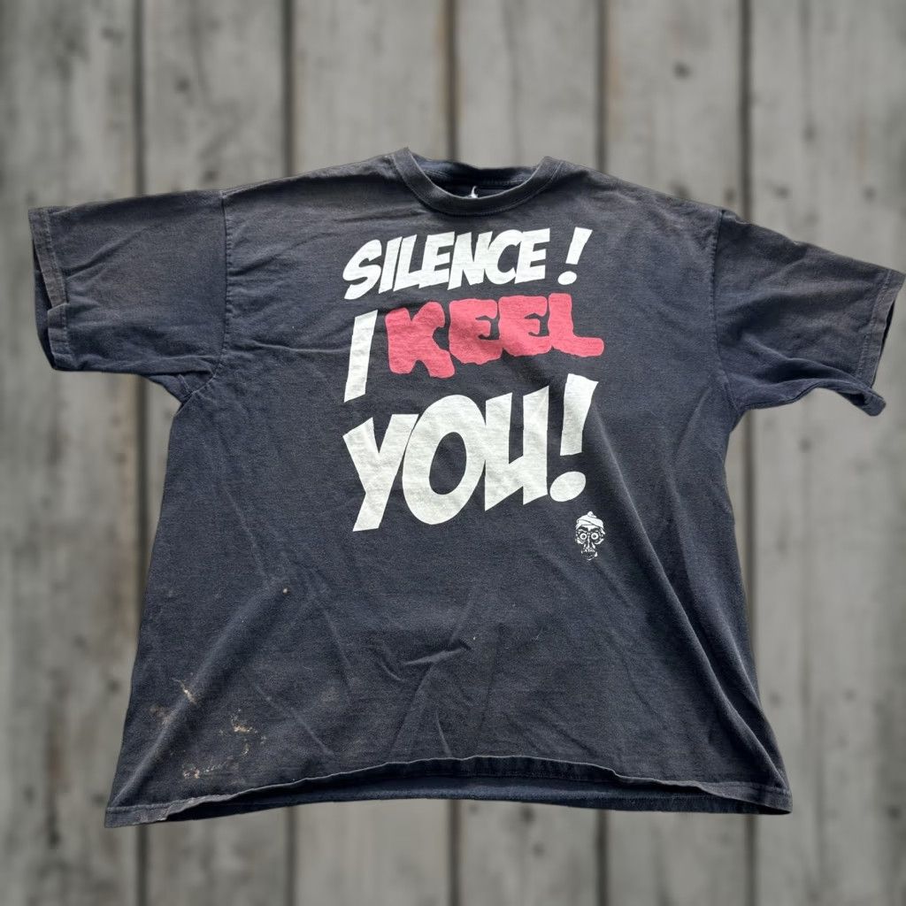 Vintage Jeff Dunham Shirt Mens 2XL Black Silence I Keel You Achmed Funny Graphic Tee Size US XXL / EU 58 / 5 - 1 Thumbnail