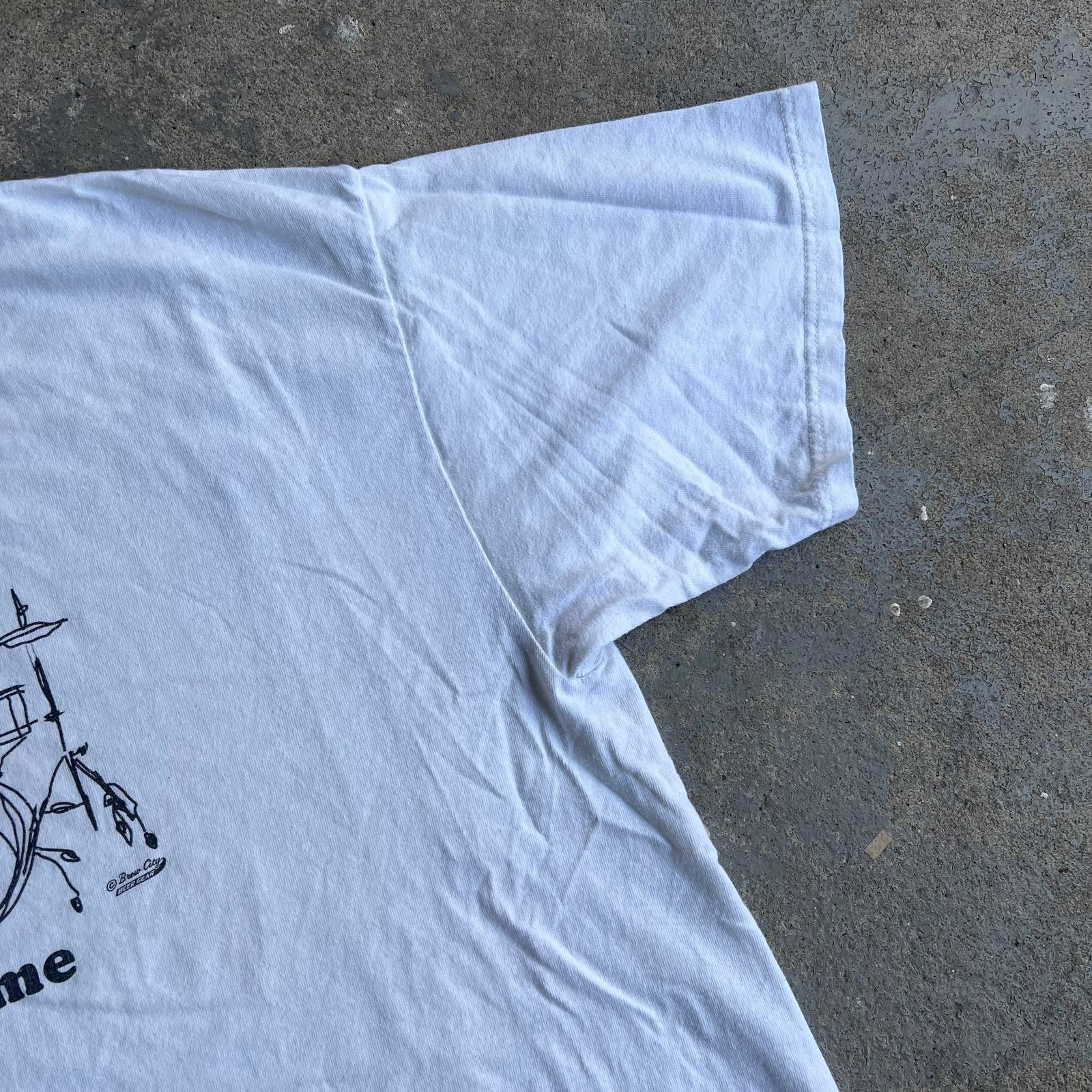 Vintage Vintage drummer white graphic t shirt Size US L / EU 52-54 / 3 - 7 Thumbnail