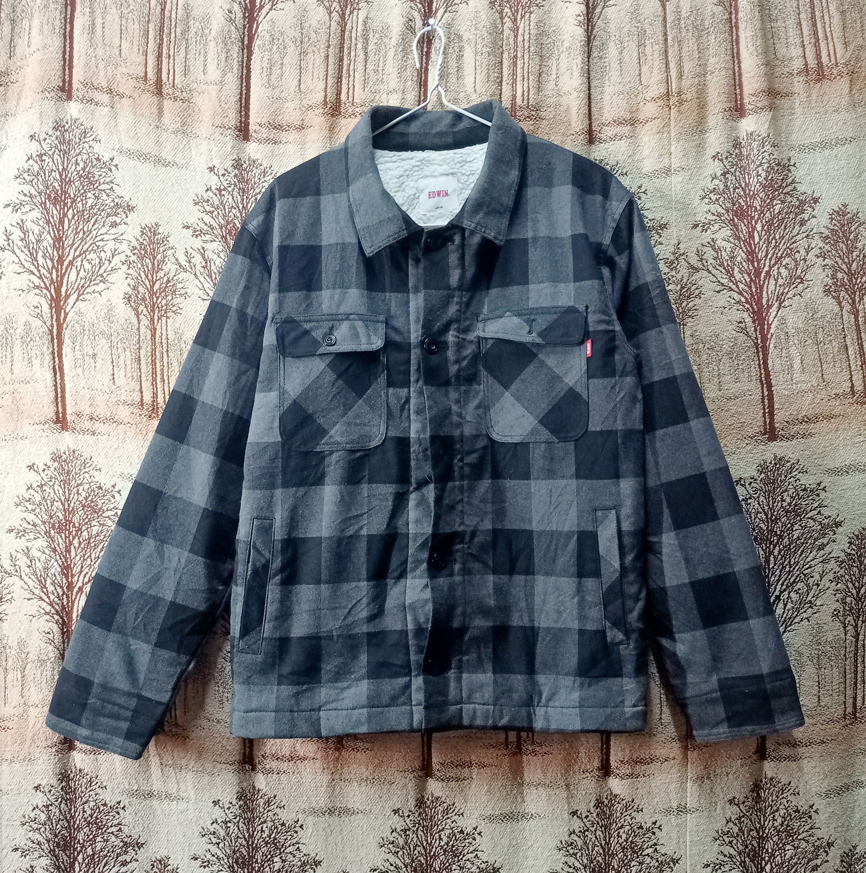 Edwin × Japanese Brand EDWIN FLANEL SHERPA BUTTON SHIRT Size US M / EU 48-50 / 2 - 1 Thumbnail