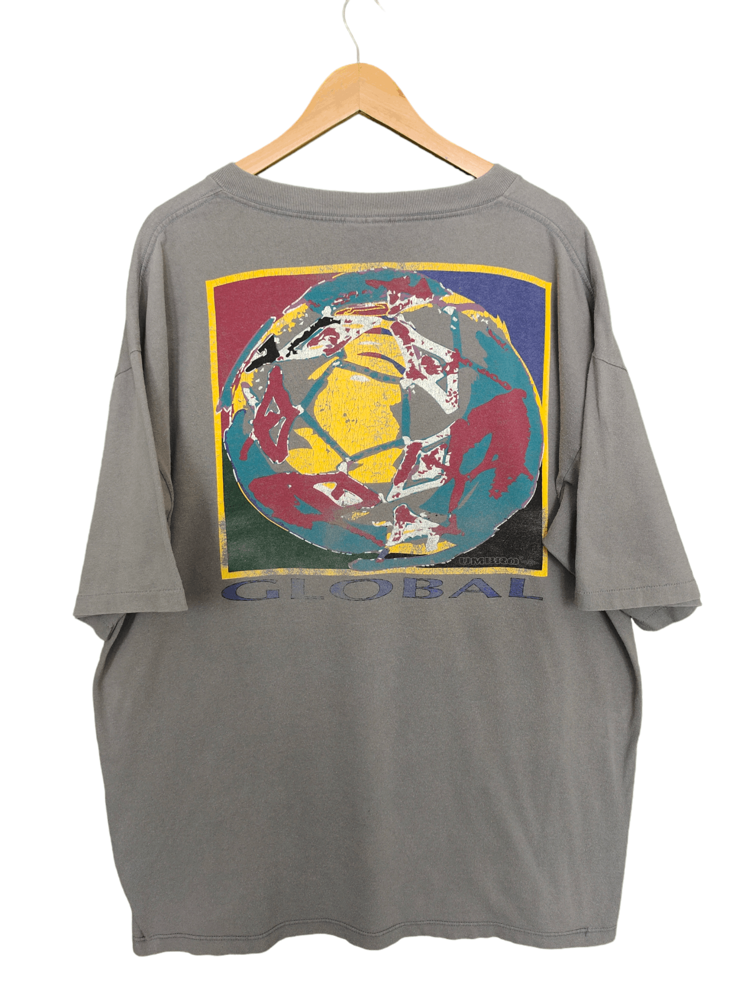 Vintage Umbro Global Psychedelic Earth Artwork T Shirt