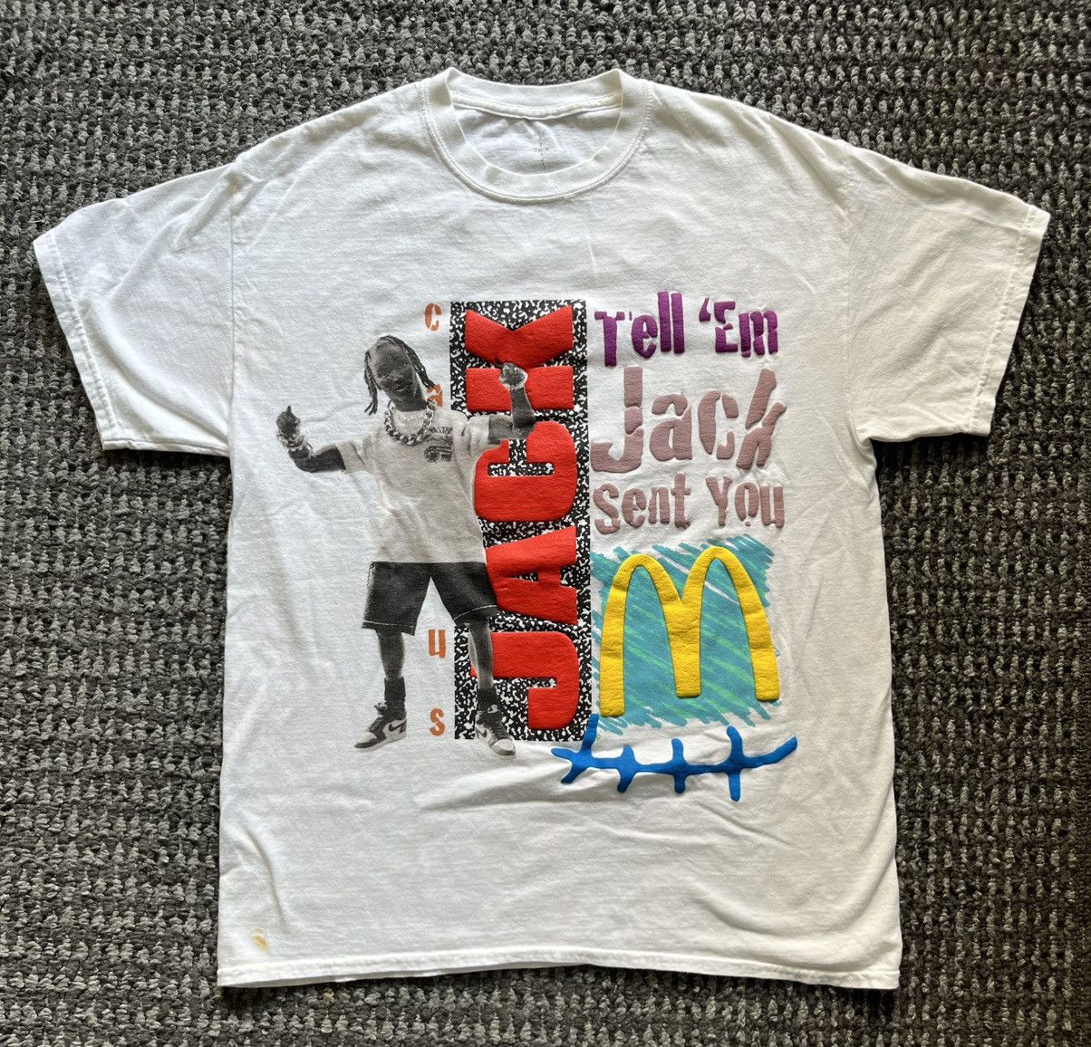 Rap Tees Travis Scott McDonalds Cactus Jack Tee Size US M / EU 48-50 / 2 - 1 Thumbnail