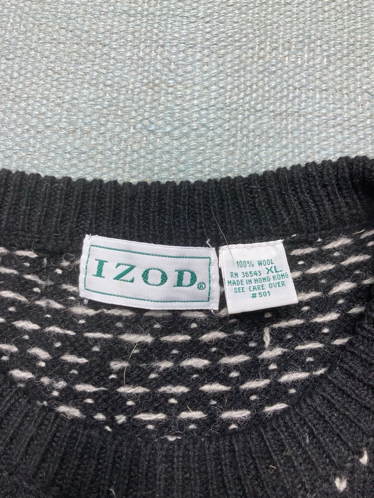 Izod × Vintage Izod sweater wool knit snowflake Birds Eye Icelandic Nord XL Size US XL / EU 56 / 4 - 7 Thumbnail