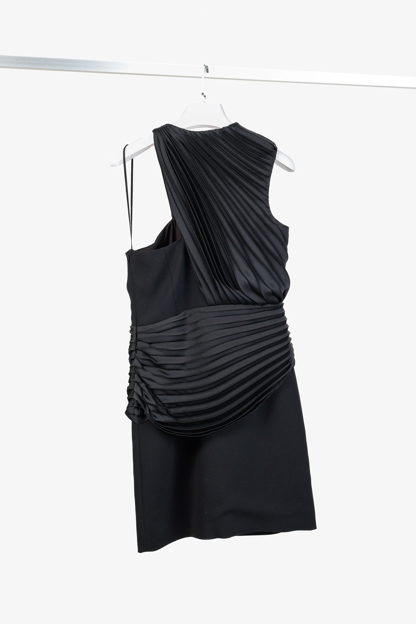 Victoria Beckham Victoria Victoria Beckham PS/19 Black Pleated Mini Dress Size L / US 10 / IT 46 - 2 Thumbnail