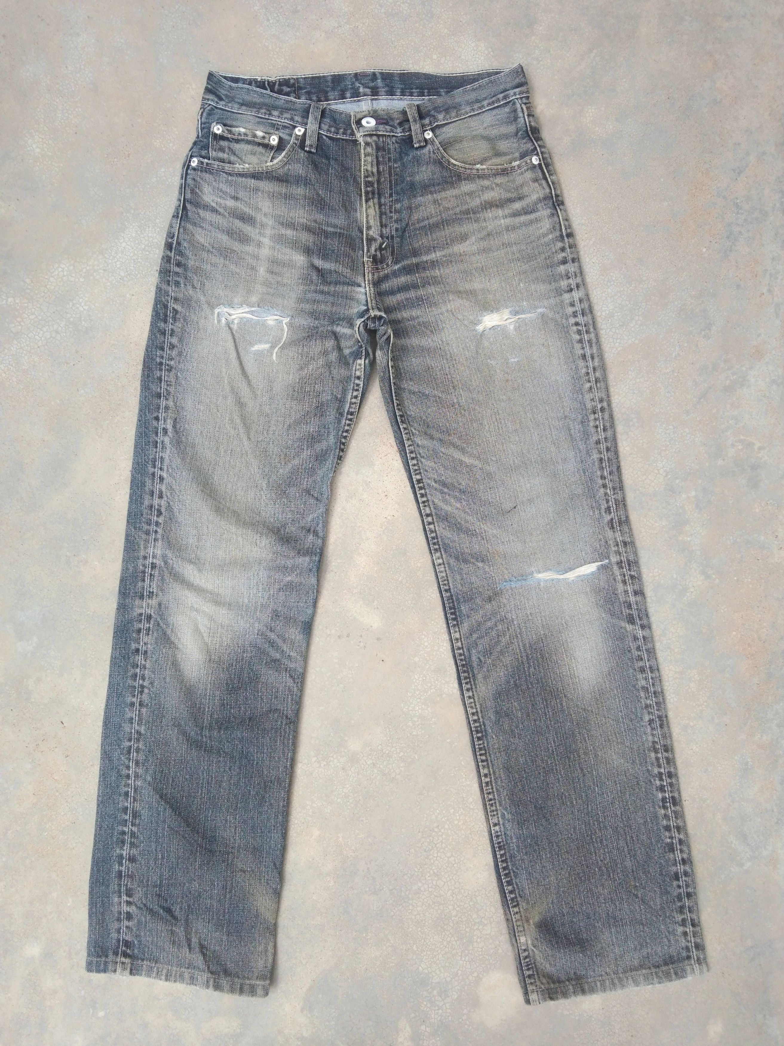 Jean × Levi's × Vintage Vintage Levi's Jeans 502 Earth Tone Distressed Jeans 31x30.5 Size US 31 - 1 Thumbnail