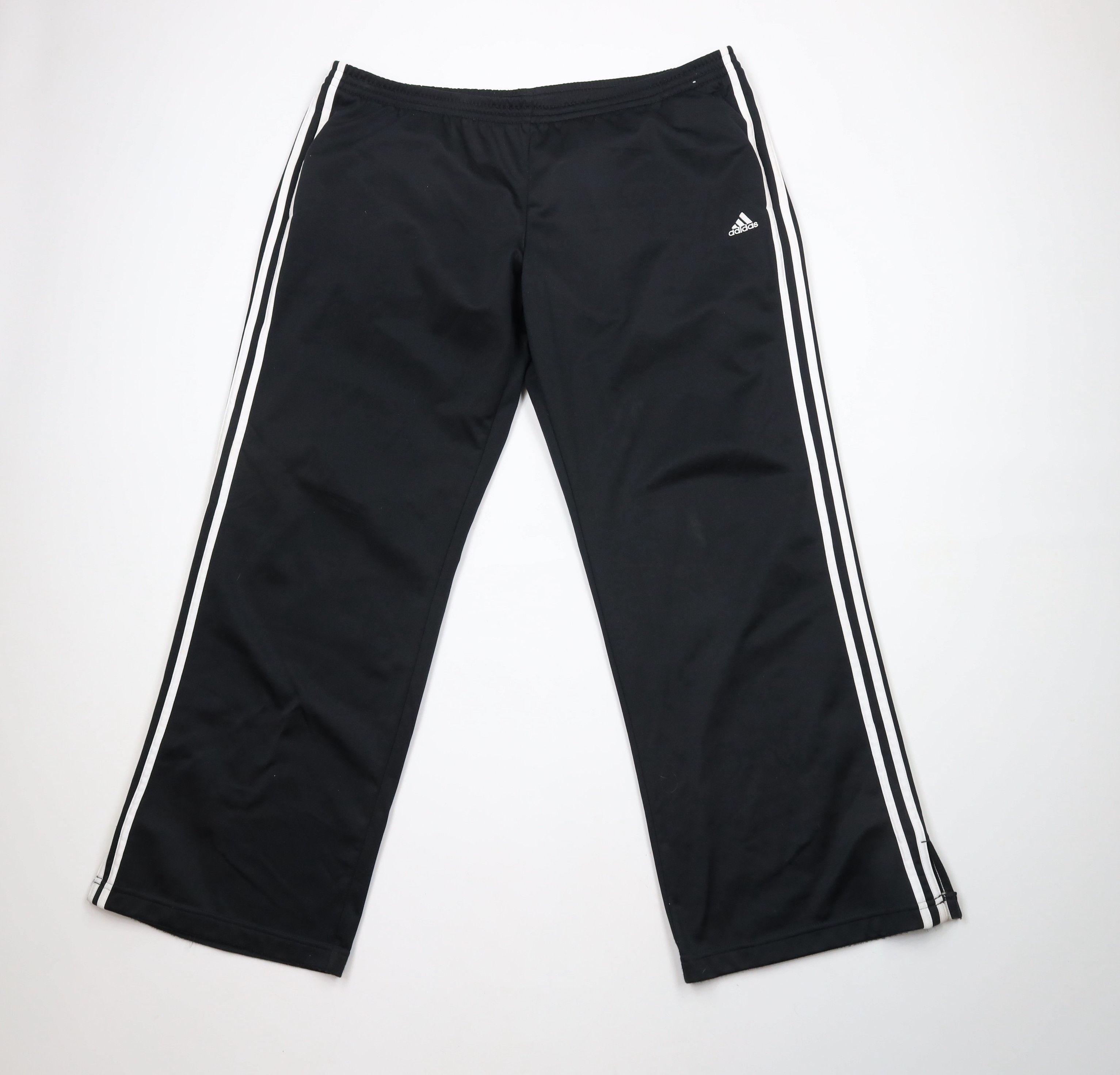 Adidas × Vintage Vintage Y2K Adidas Striped Wide Leg Sweatpants Pants Black Size 38" / US 16 / IT 52 - 1 Thumbnail