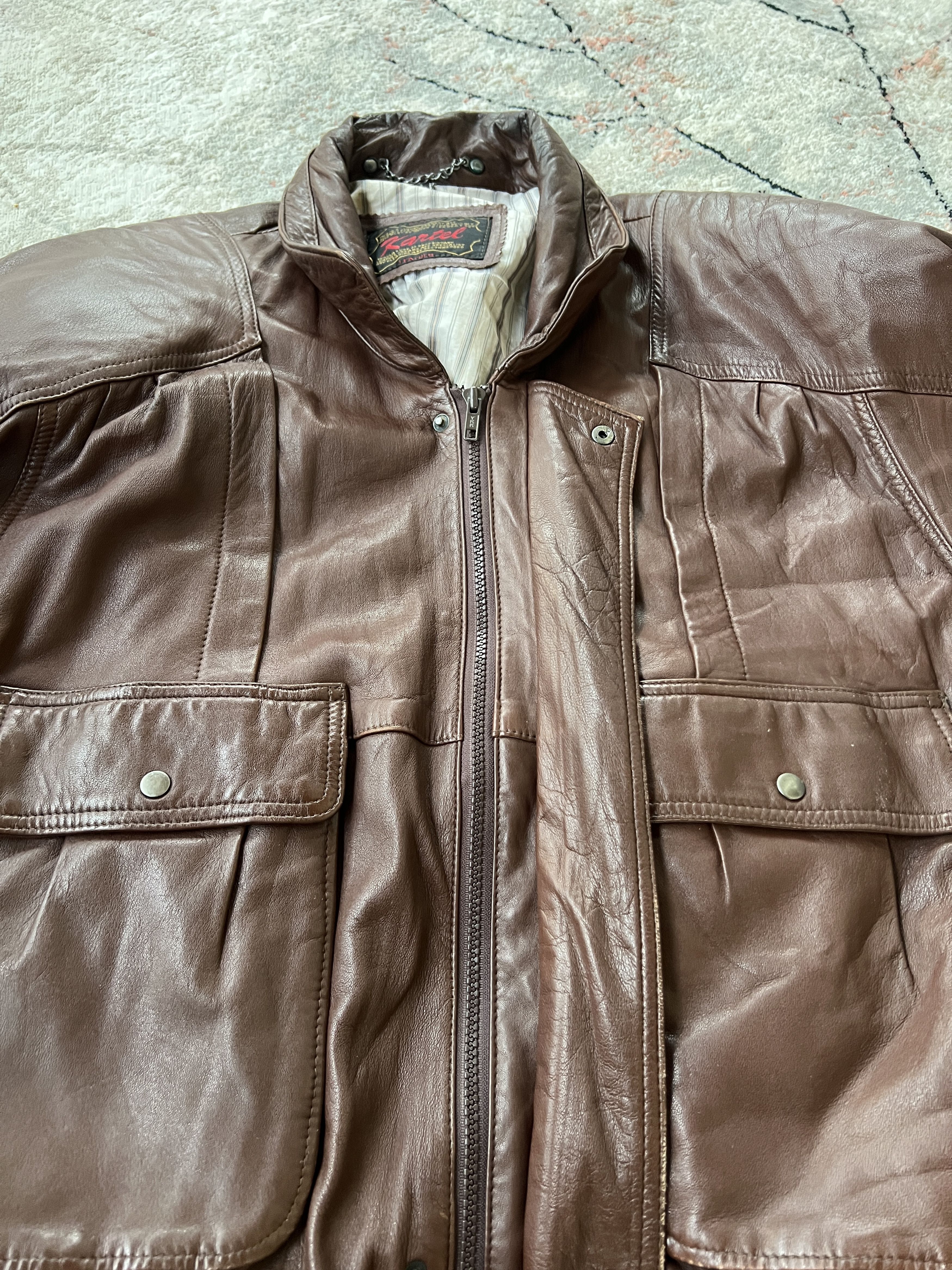 Leather × Vintage Vintage Leather Jacket Size US L / EU 52-54 / 3 - 10 Thumbnail