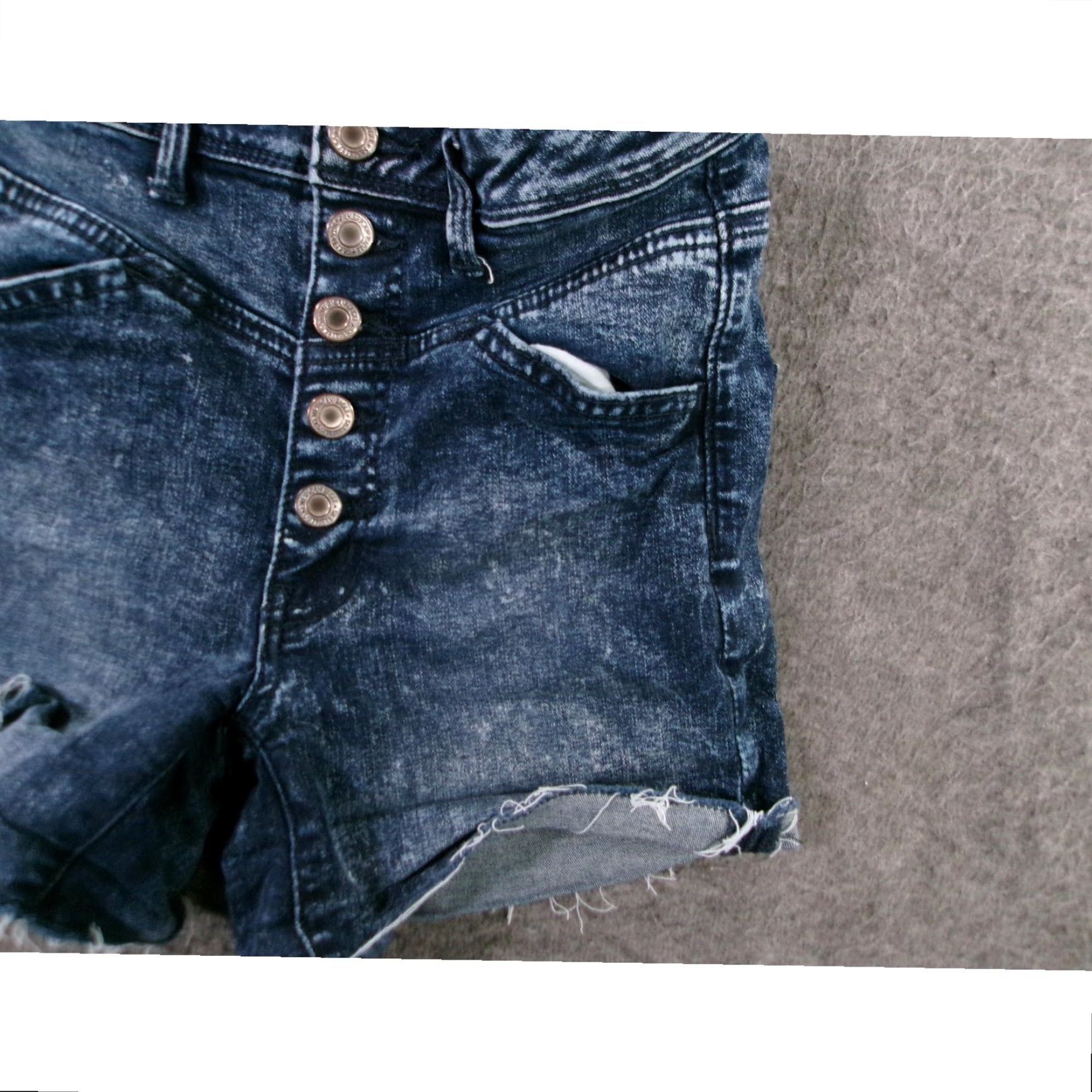 American Eagle Outfitters AMERICAN EAGLE Cut Off Shorts Women 0 Blue Distressed High-Rise Daisy Duke 90s Grunge Booty Size 25" / US 0 / IT 36 - 2 Thumbnail