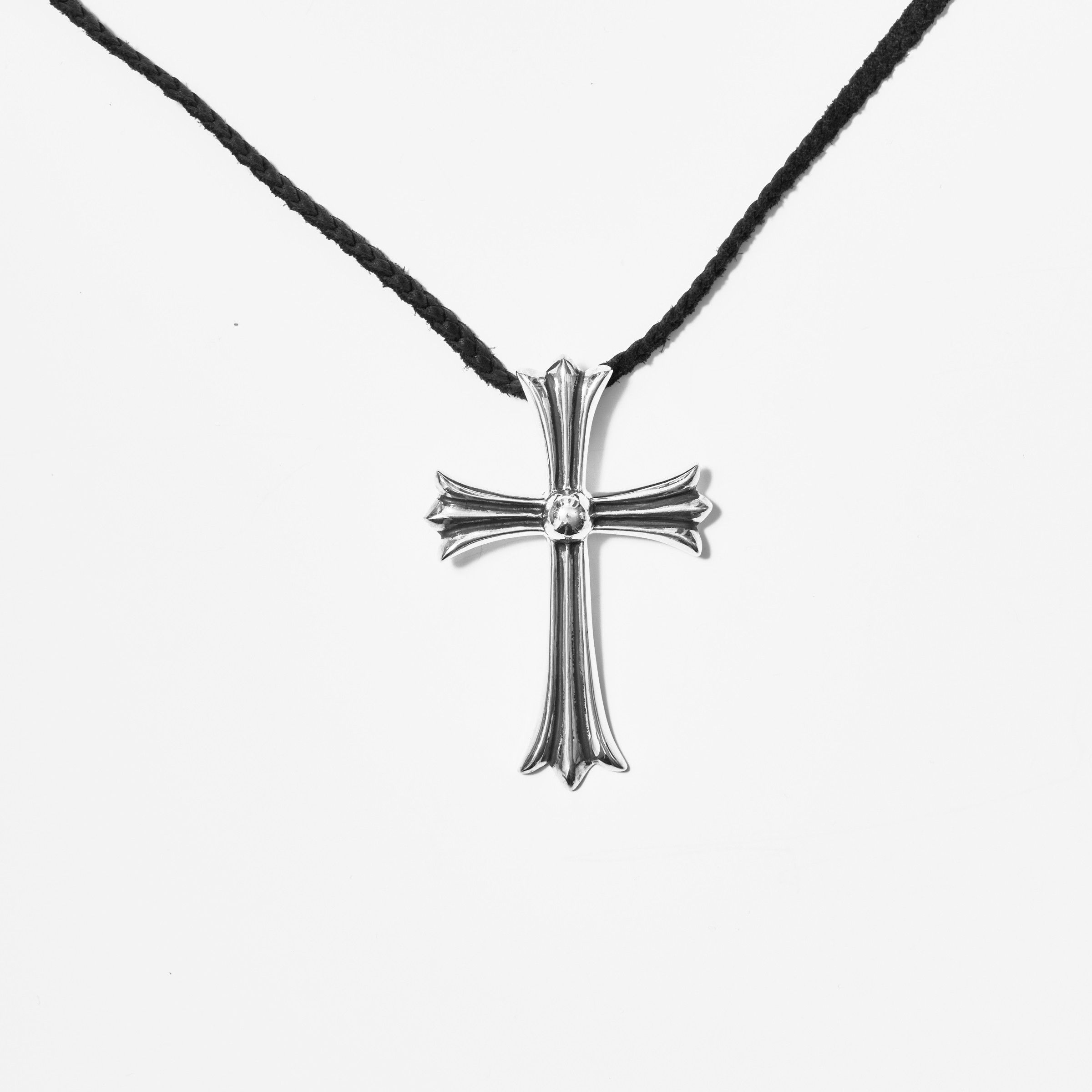Chrome Hearts CHROME HEARTS Cross LRG Large Pendant Top Leather Blade Boro Size ONE SIZE - 1 Thumbnail