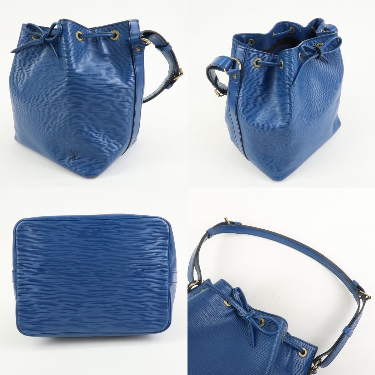 Louis Vuitton Louis Vuitton Epi Petit Noe Shoulder Bag Leather Bucket Blue Size ONE SIZE - 3 Thumbnail