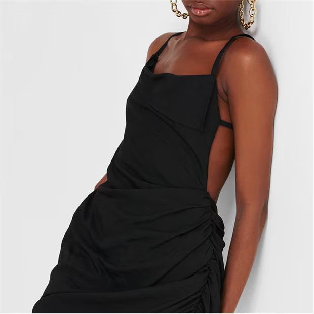 Jacquemus o1g2r1mq1024 Mini Dress in Black Size XS / US 0-2 / IT 36-38 - 3 Thumbnail