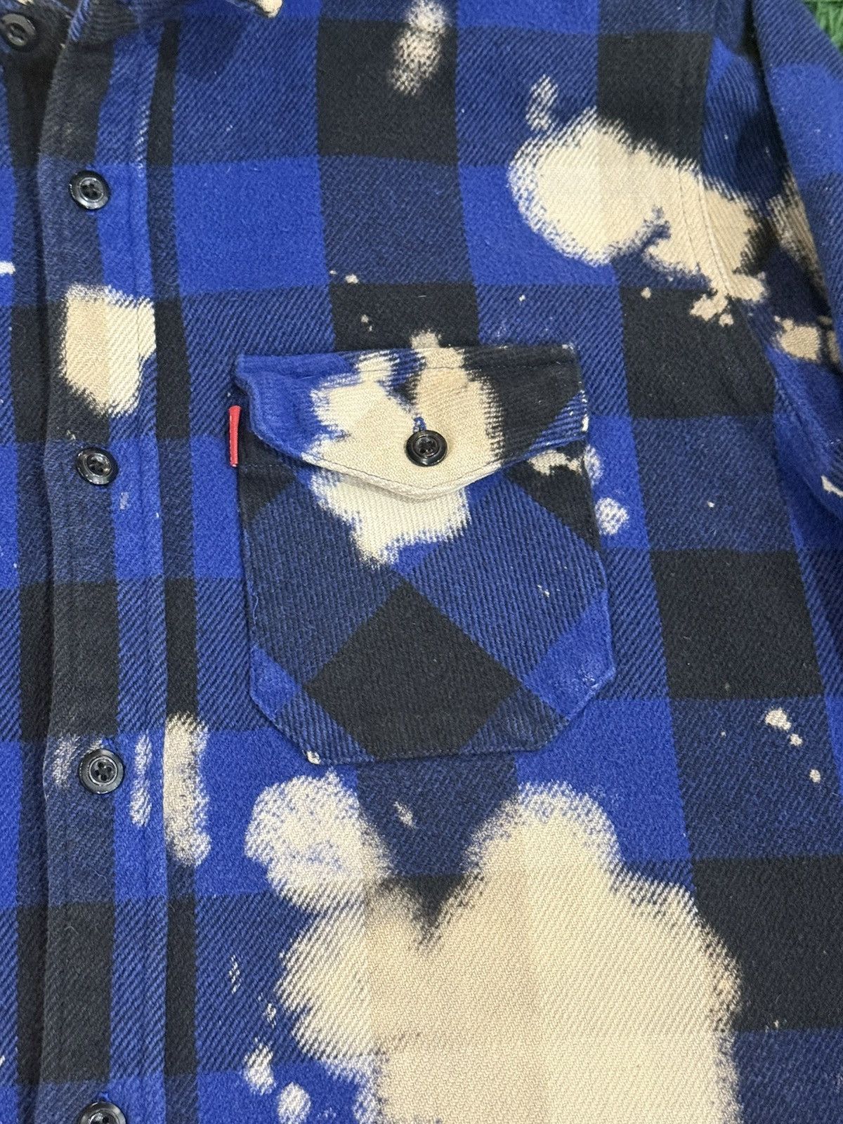 Supreme Supreme FW13 Bleached Buffalo Plaid Flannel Shirt Size US XL / EU 56 / 4 - 4 Thumbnail