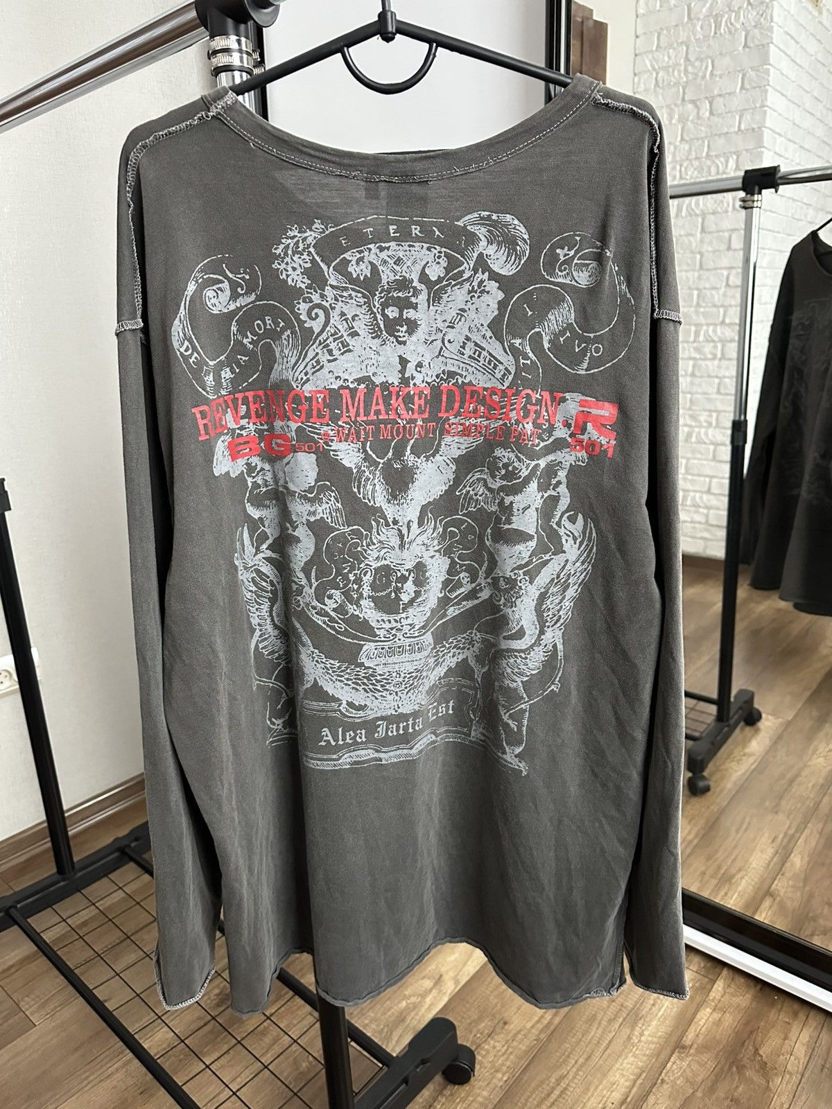 Number (N)ine Number (N)Ine Vintage Long Sleeve T-Shirt Japanese Size US XL / EU 56 / 4 - 2 Thumbnail