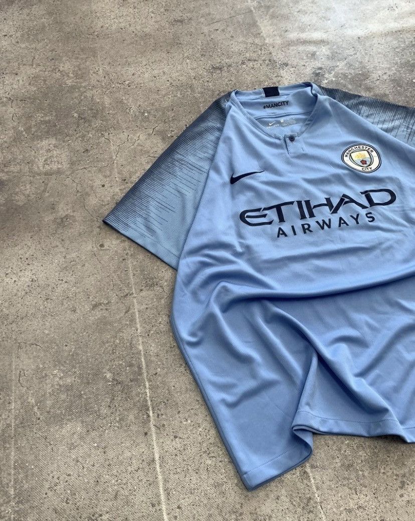 Nike × Vintage Vintage Nike Manchester City Kun Aguero 2018 Blockore Size US XL / EU 56 / 4 - 9 Thumbnail