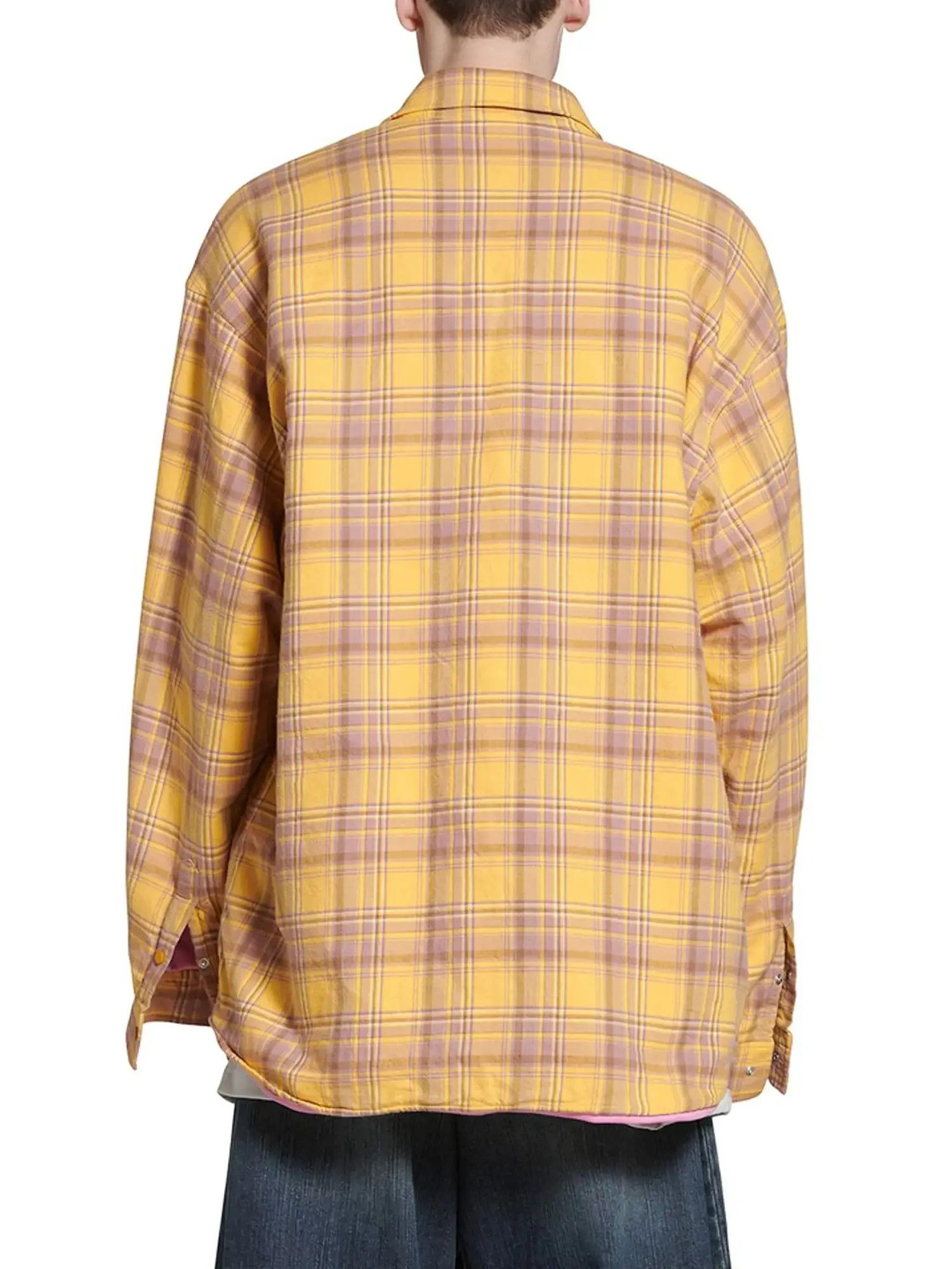 Balenciaga o1w1db10126 Lined Shirt Oversized in Multicolor Size US M / EU 48-50 / 2 - 5 Thumbnail