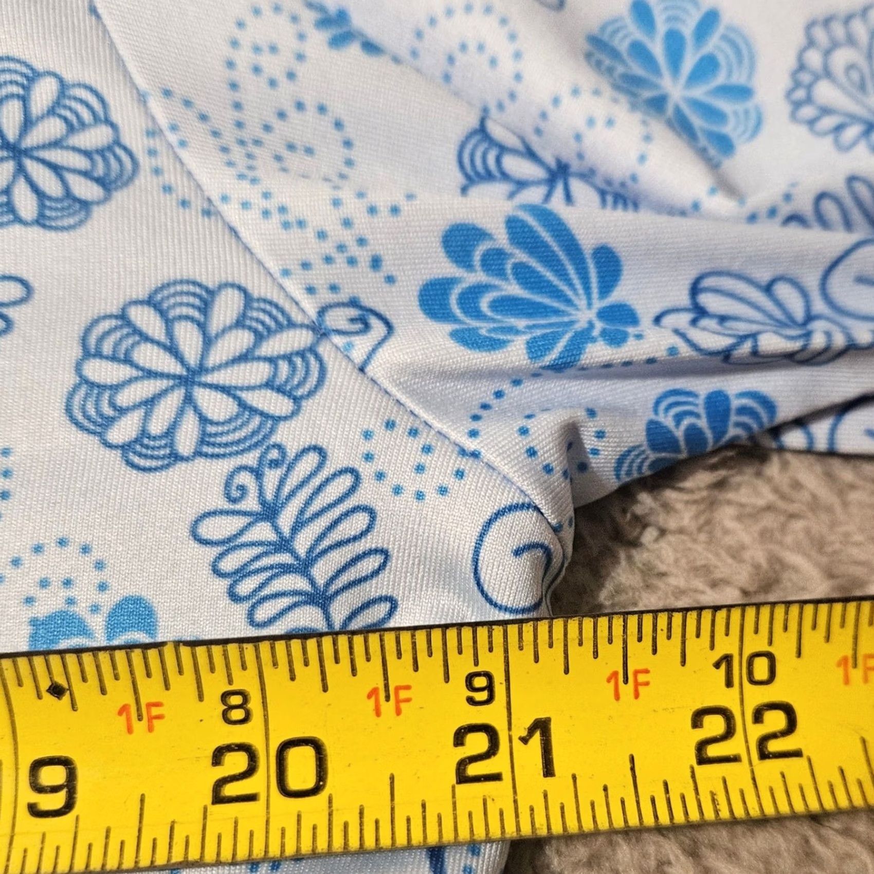Vintage Kaipar Polo Shirt Mens Med Blue Floral Performance Short Sleeve Athleisure Golf Size US M / EU 48-50 / 2 - 6 Thumbnail