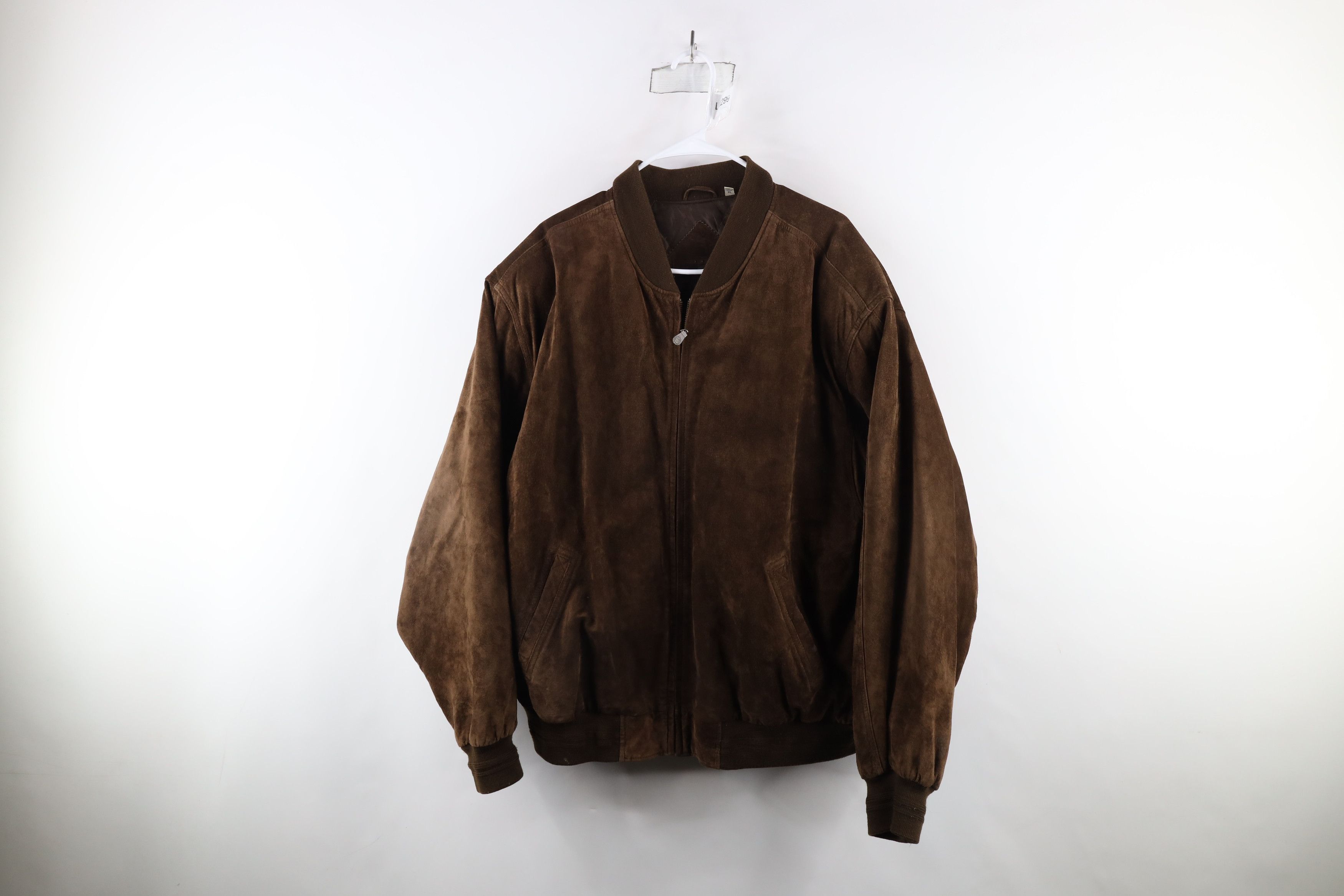Vintage Vintage 90s Streetwear Suede Leather Flight Bomber Jacket Size US XL / EU 56 / 4 - 1 Thumbnail