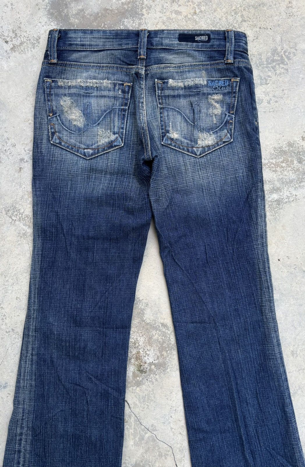 If Six Was Nine Flared Jean Sacred Blue Mud Wash Bootcut Jeans Size 28" / US 6 / IT 42 - 6 Thumbnail