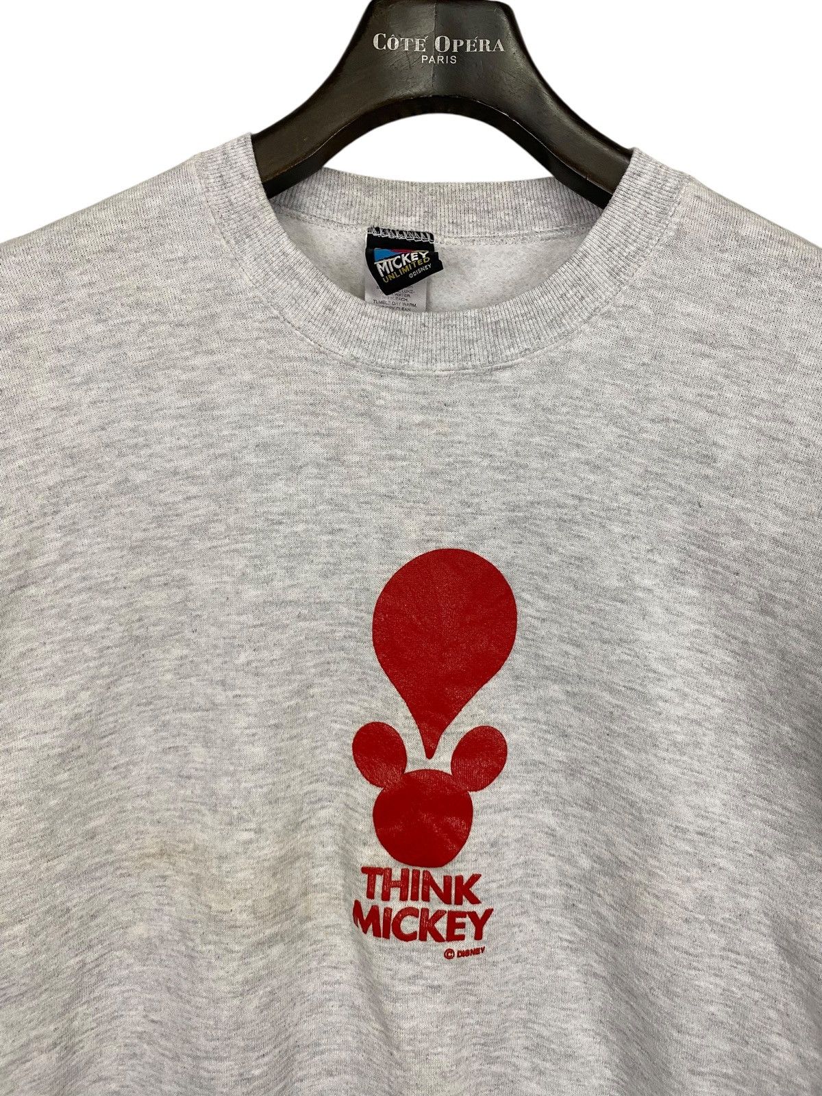 Mickey Mouse Vintage 80s think mickey by disney sweatshirt crewneck Size US L / EU 52-54 / 3 - 5 Thumbnail