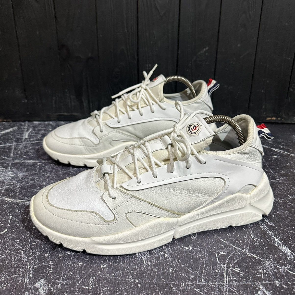 Moncler MONCLER MEN’S White Leather Sneakers Size 43 Size US 10 / EU 43 - 3 Thumbnail