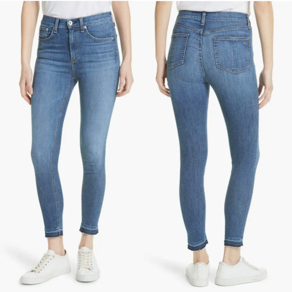 Rag & Bone rag & bone High-Rise Ankle Skinny Jeans in Clean Lily Dale Size 25" / US 0 / IT 36 - 1 Thumbnail