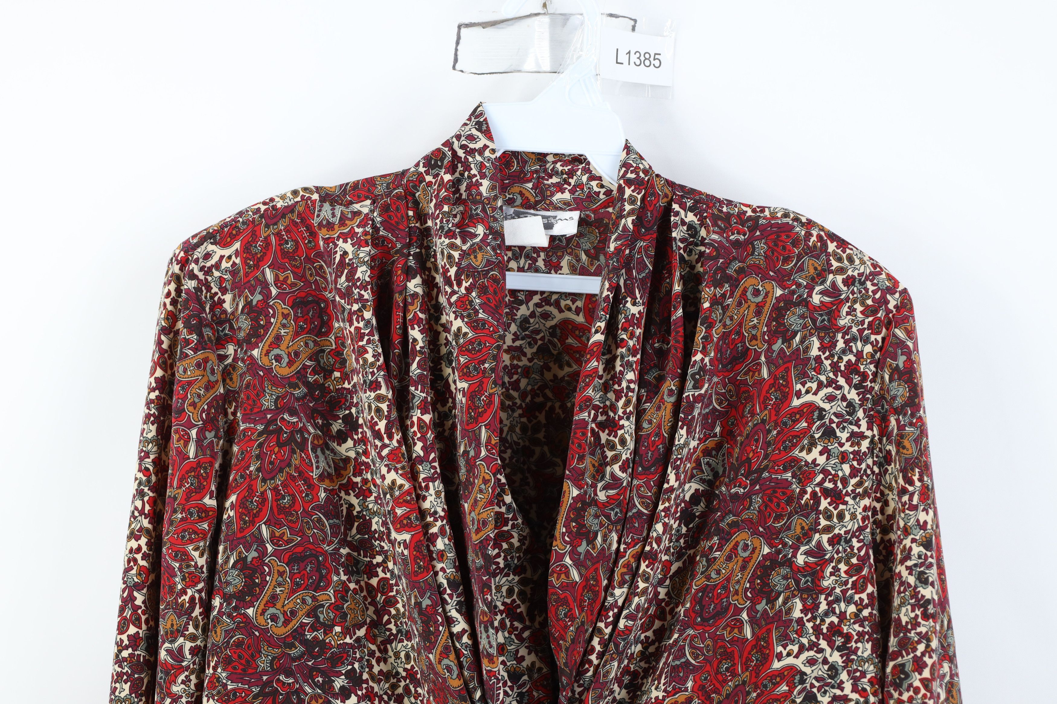 Vintage Vintage 90s Streetwear Paisley Flower Shawl Button Shirt Size XL / US 12-14 / IT 48-50 - 2 Thumbnail