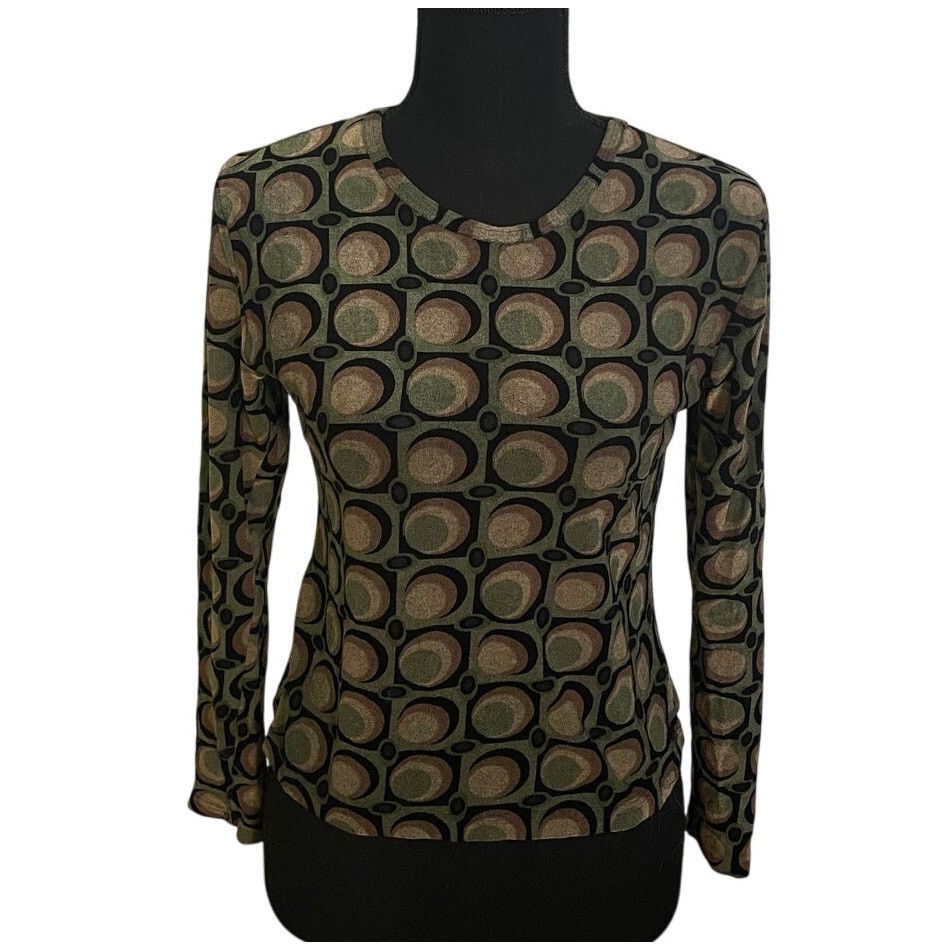 Vintage VTG Wild Fire Clothing Co Geometric Print Top Mesh Cut Outs Size S / US 4 / IT 40 - 1 Thumbnail