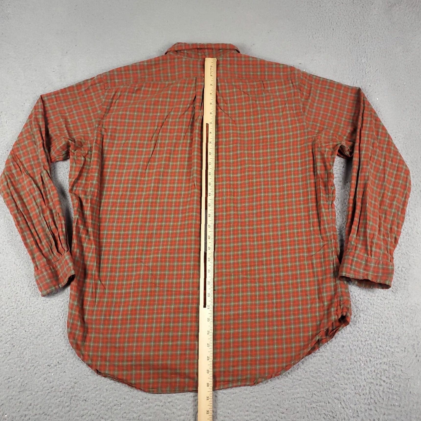 Ralph Lauren Ralph Lauren Shirt Mens XL Orange Plaid Button-Up Long Sleeve Casual Classic Preppy Pony Logo Button-Up Mens XL Orange Plaid Shirt Size US XL / EU 56 / 4 - 4 Thumbnail