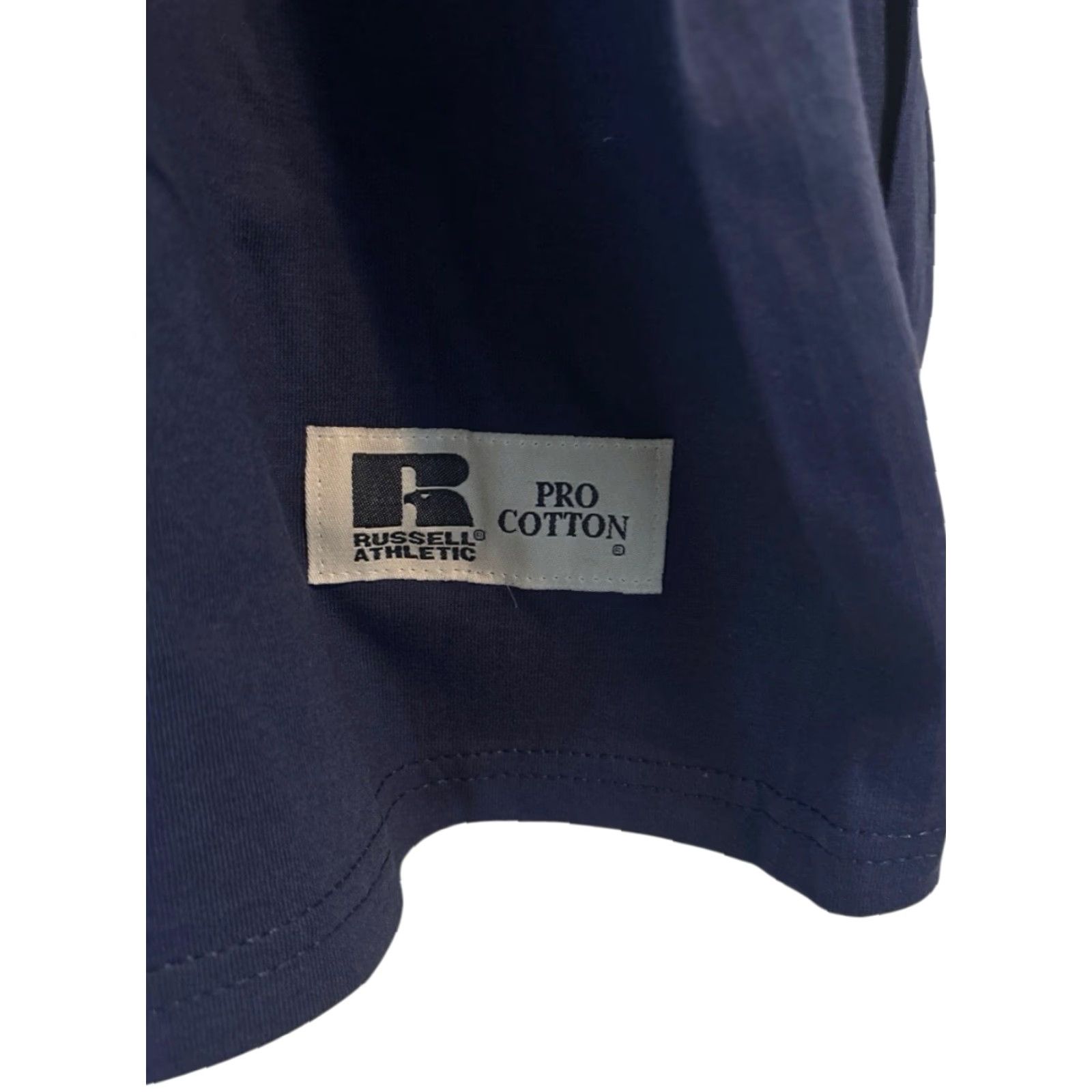 Russell Athletic VINTAGE Russell Athletic Pro Cotton Mock Neck Shirt Mens 2XL NOS NWT 90s Blue Long Sleeve T-Shirt Size US XXL / EU 58 / 5 - 6 Thumbnail