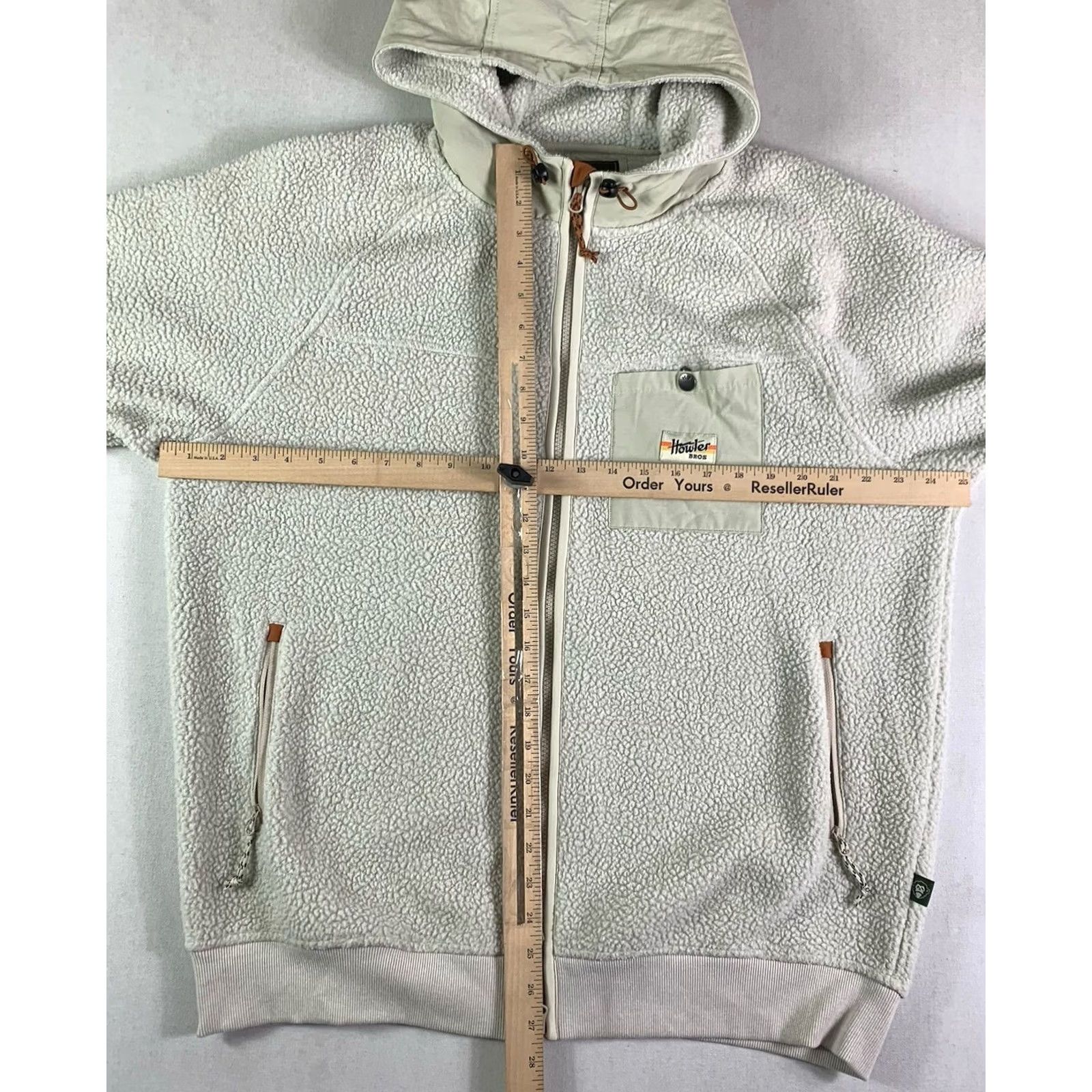 Howler Brothers Howler Brothers Sweater Hoodie Sherpa Mens Large Ivory Full Zip L Mens Full Zip Fleece Heed the Call Size US L / EU 52-54 / 3 - 4 Thumbnail
