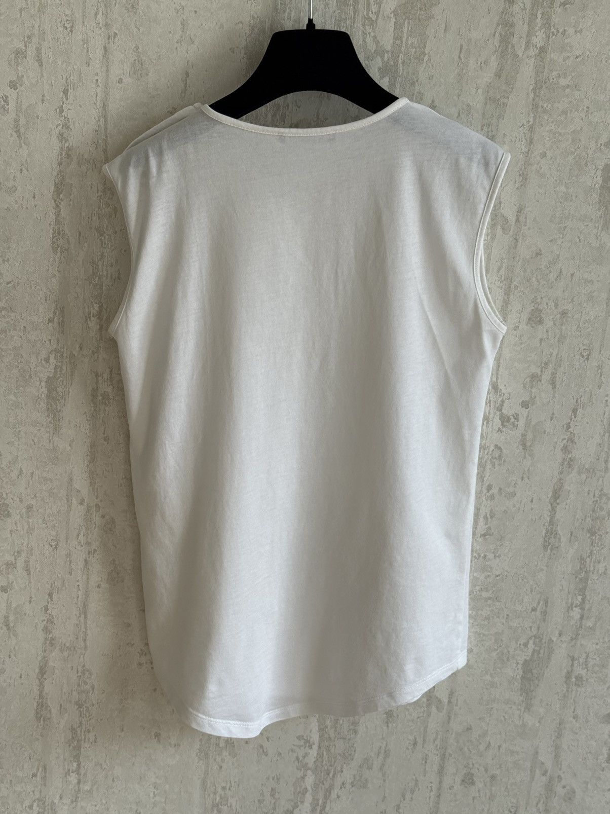 Balmain Balmain White Gold Logo Lion Shoulder Button Sleeveless tee Size S / US 4 / IT 40 - 3 Thumbnail