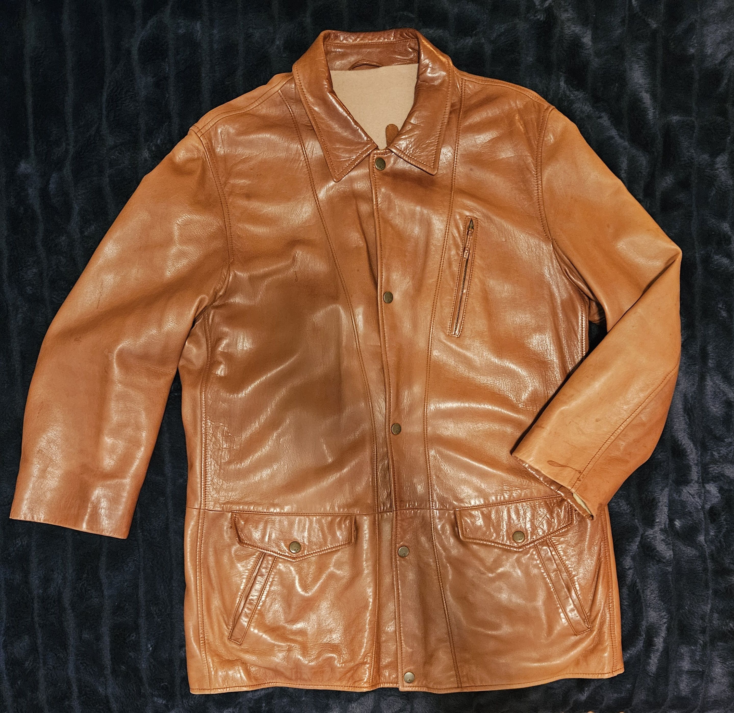 Ralph Lauren Purple Label Ralph Lauren Purple Label Vintage Lambskin Jacket Size US XL / EU 56 / 4 - 1 Thumbnail