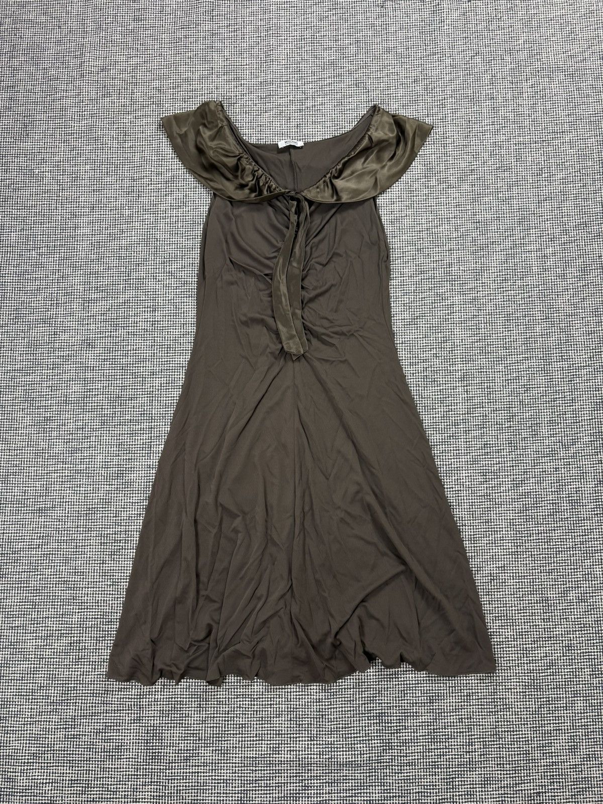 Moschino vintage dress mid length rayon brown casual evening