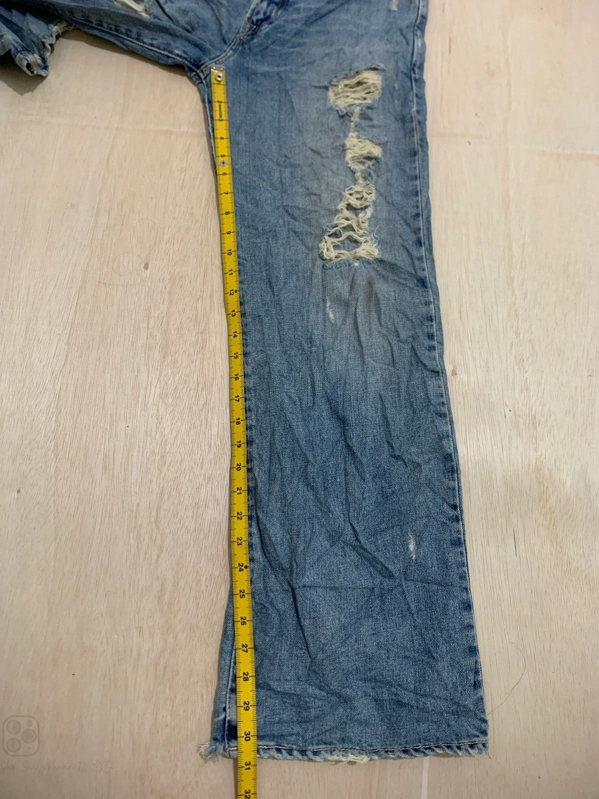 Hysteric Glamour × Japanese Brand Distressed Denim Abercrombie Bootcut Jeans Size US 32 / EU 48 - 13 Thumbnail