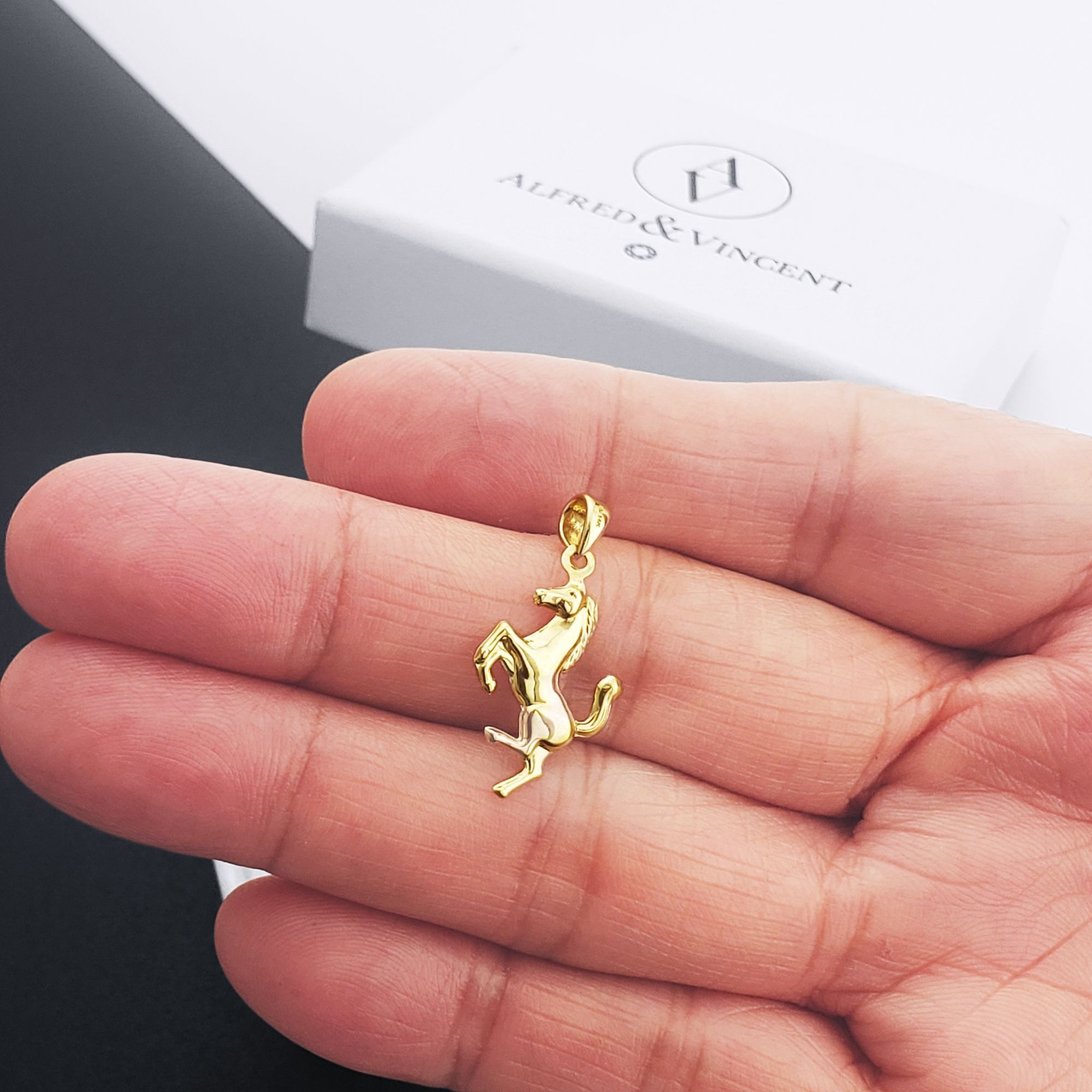Other Rearing Stallion Mustang Horse Charm Pendant 14k Yellow Gold Size ONE SIZE - 4 Thumbnail