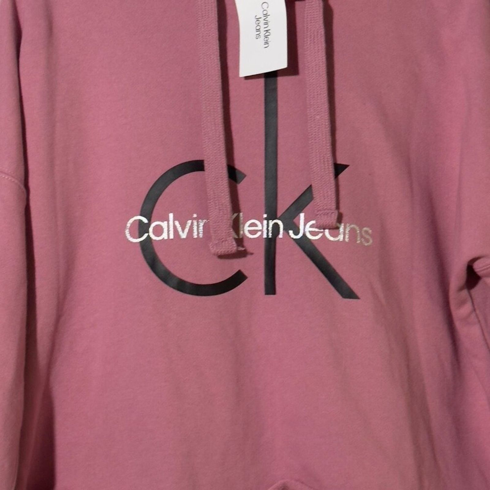 Calvin Klein Calvin Klein Jeans Cropped Hoodie Medium Sweatshirt Pink NWT Size M / US 6-8 / IT 42-44 - 4 Thumbnail
