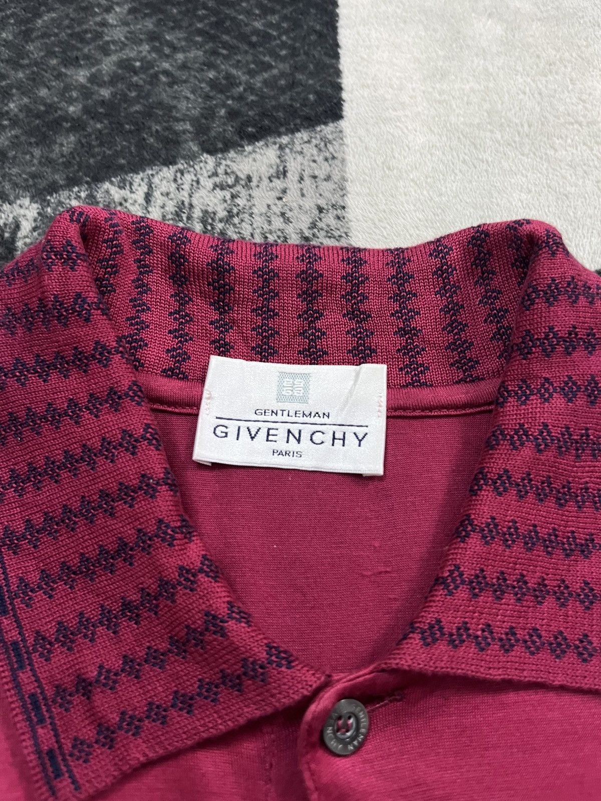 Givenchy Vintage 90s Givenchy Gentleman Maroon Polo Shirts Longsleeve Size US M / EU 48-50 / 2 - 7 Thumbnail