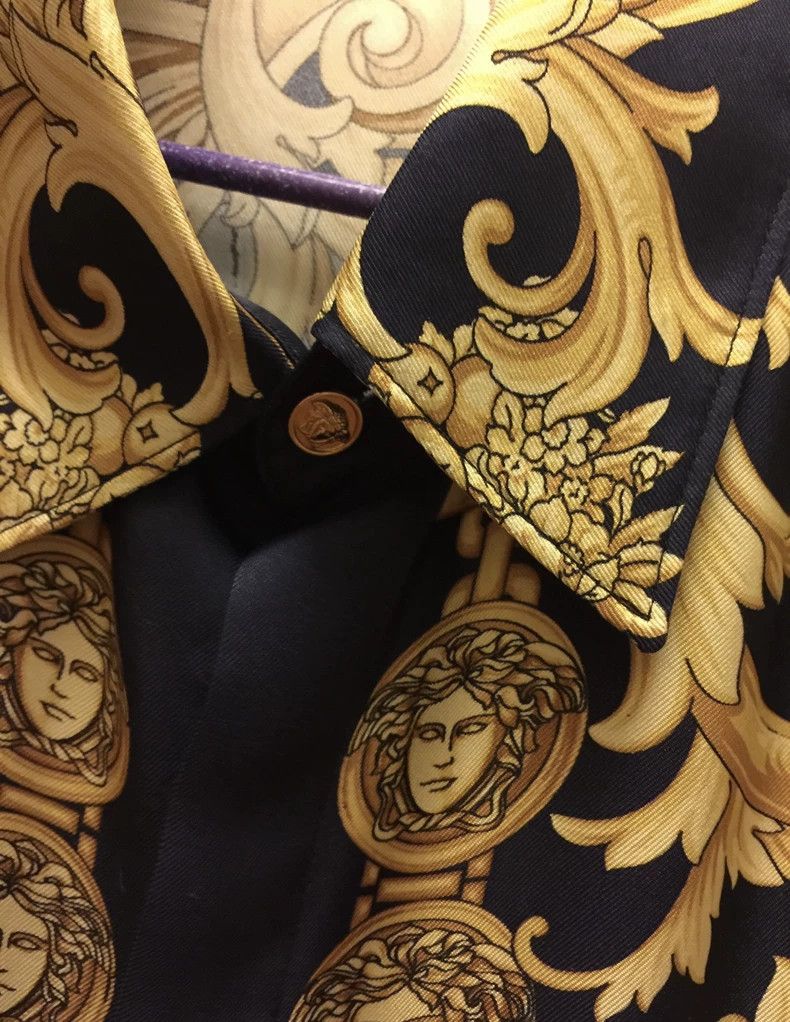 Versace Versace Mulberry silk printed shirt Size US XXS / EU 40 - 3 Thumbnail