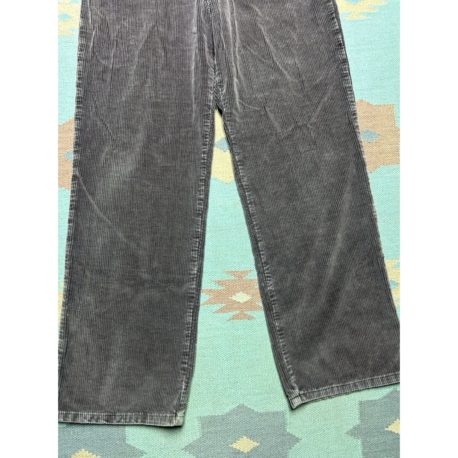 Vintage VINTAGE Road Rags Corduroy Pants 90s Y2K Women’s Straight Wide Leg 11 Regular Gray 31x31 Boys? No, keep gender: Womens Size 32" / US 10 / IT 46 - 2 Thumbnail