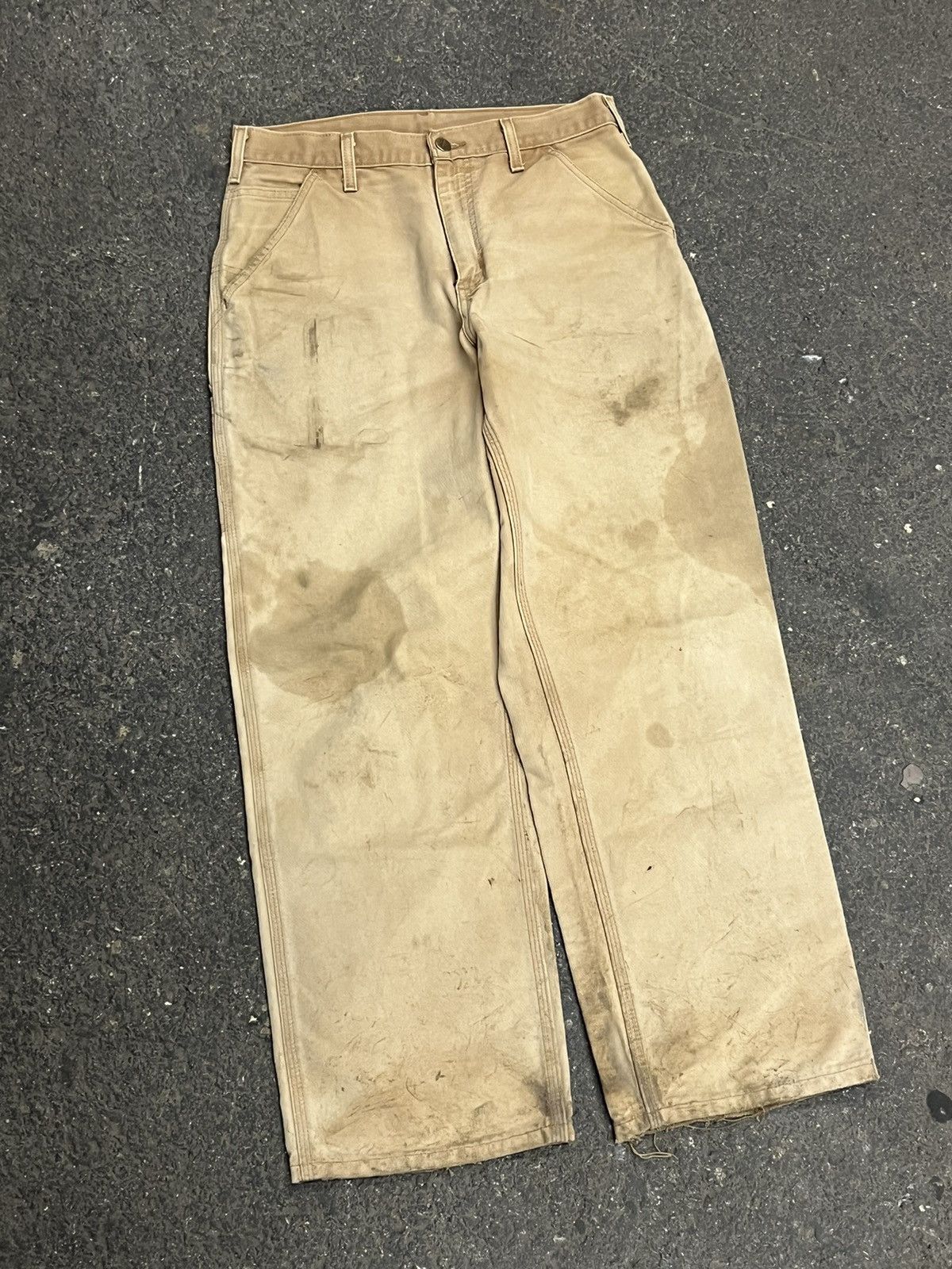 Carhartt × Vintage Carhartt cargo pants thrashed faded vintage hype skater rare Size US 32 / EU 48 - 6 Thumbnail