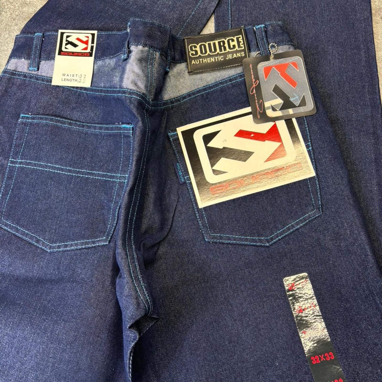 Southpole Source Y2K Bootcut Metallic Blue Jeans Size US 32 / EU 48 - 8 Thumbnail