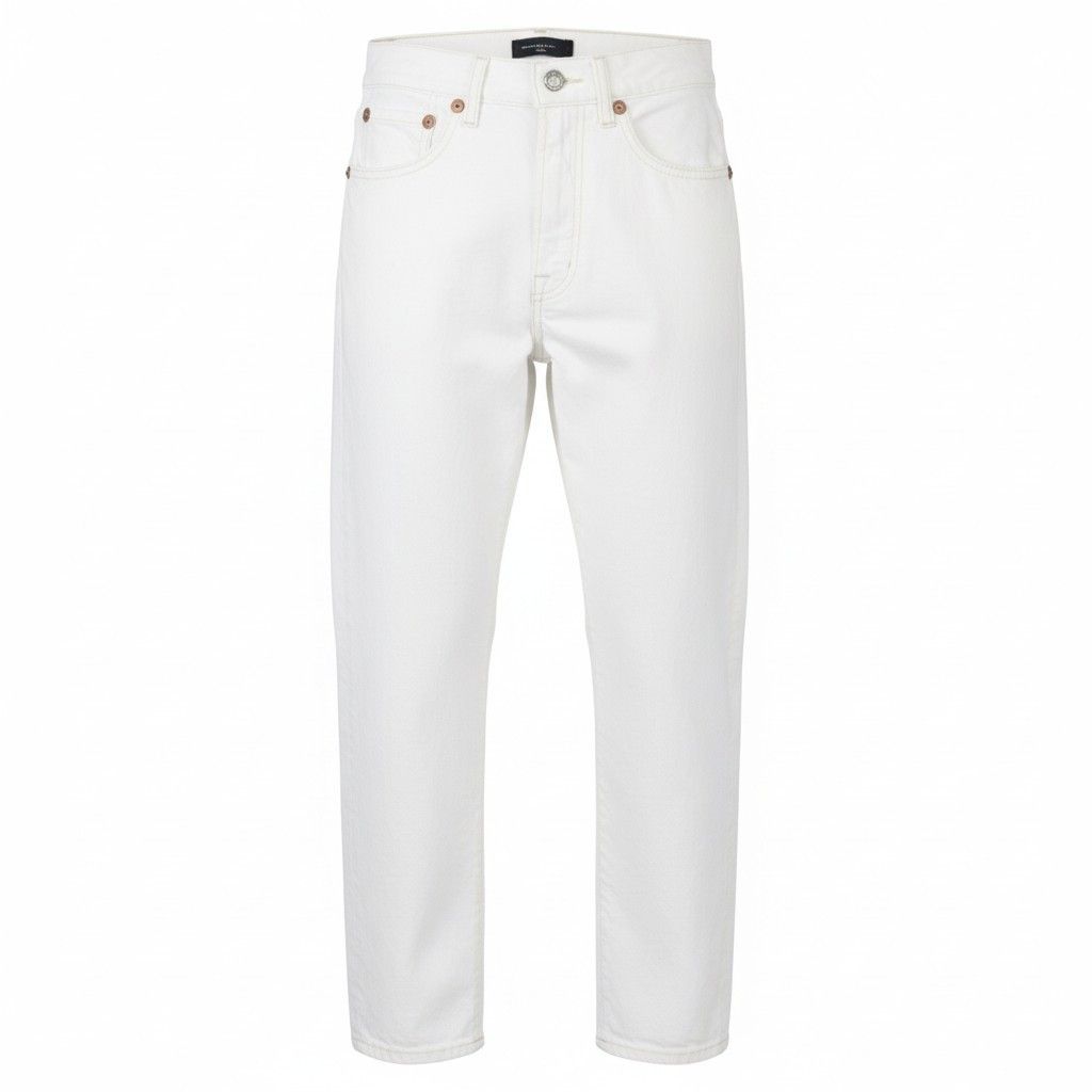 R13 BOYFRIEND 23 Aerin White Cropped Denim Jeans 89848 Size 23" - 1 Thumbnail