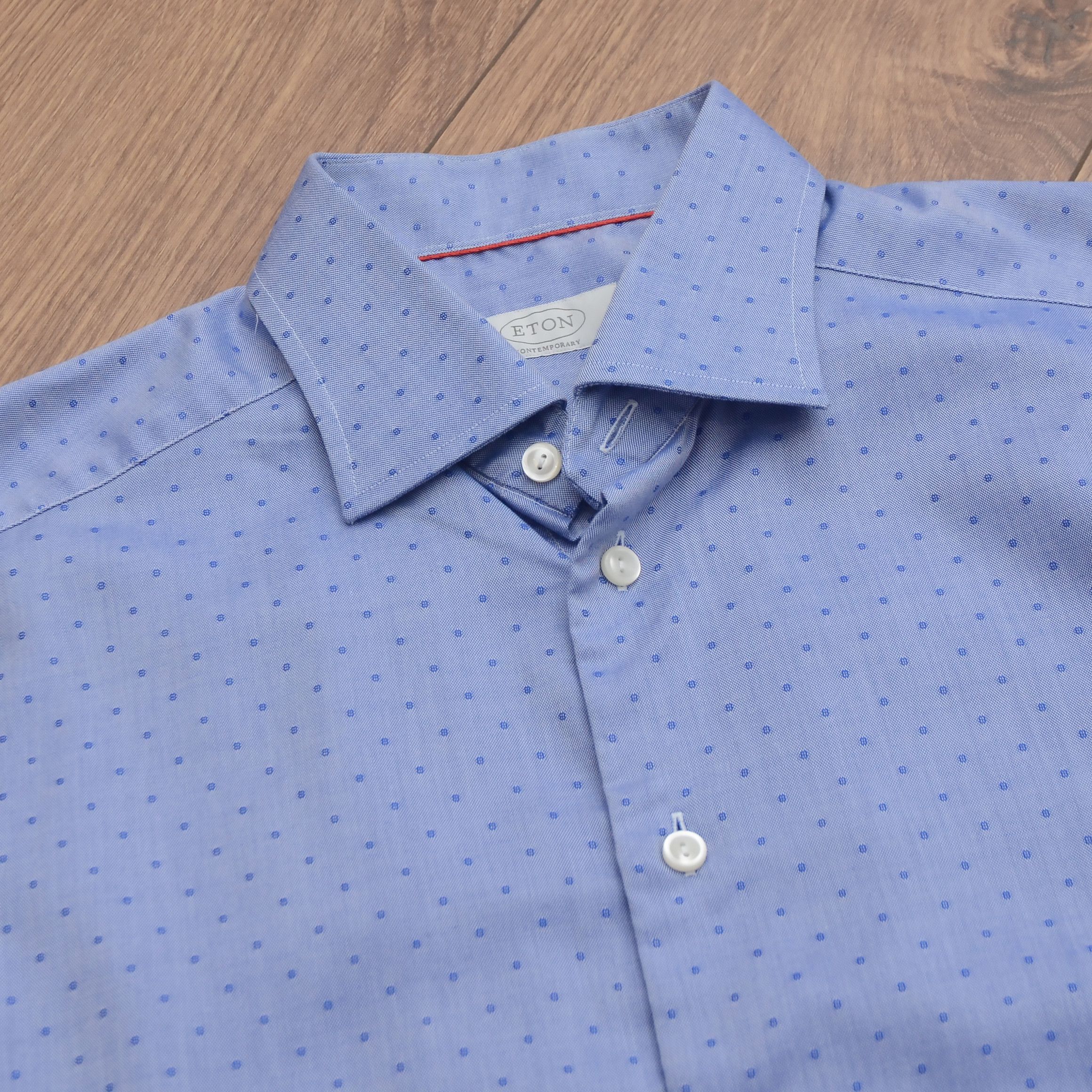 Eton Eton Contemporary Shirt size 16 41 Blue Mini Owl Print Size US L / EU 52-54 / 3 - 10 Thumbnail