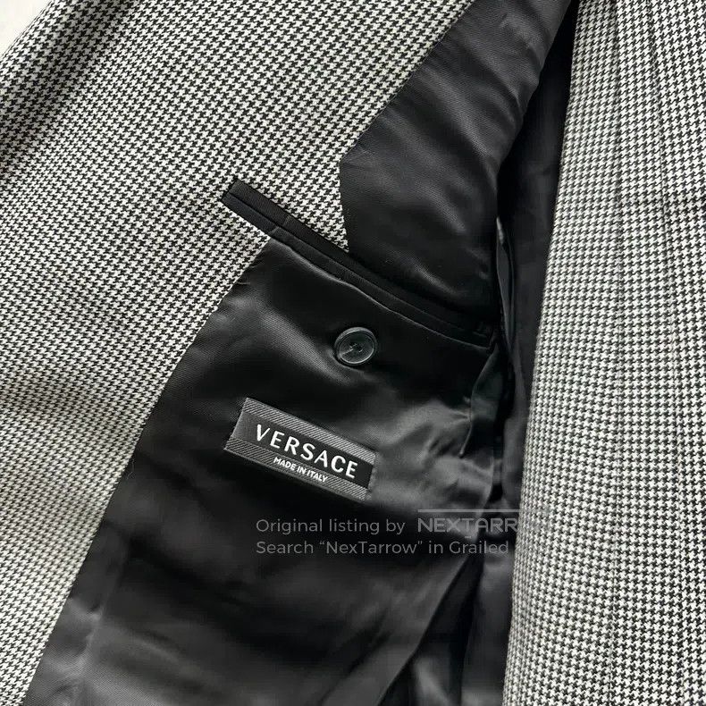 Versace Versace Grey houndstooth suit Size 46S - 4 Thumbnail