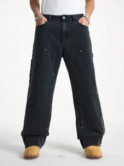 Japanese Brand Modern cargo denim jeans Size US 32 / EU 48 - 2 Thumbnail