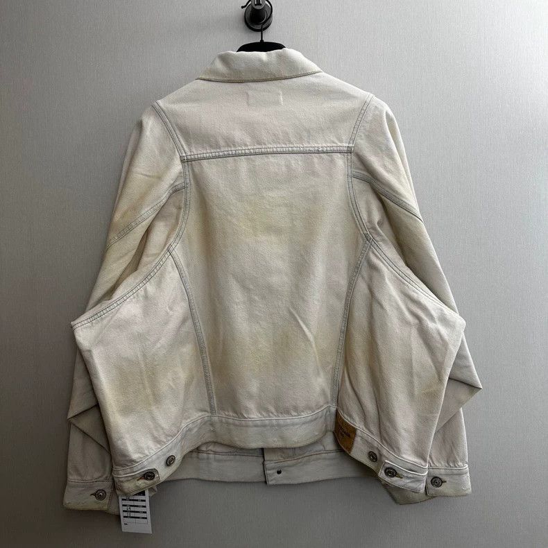 Balenciaga Balenciaga size 36 Off-White Tie-Dye Denim Jacket Size S / US 4 / IT 40 - 2 Thumbnail