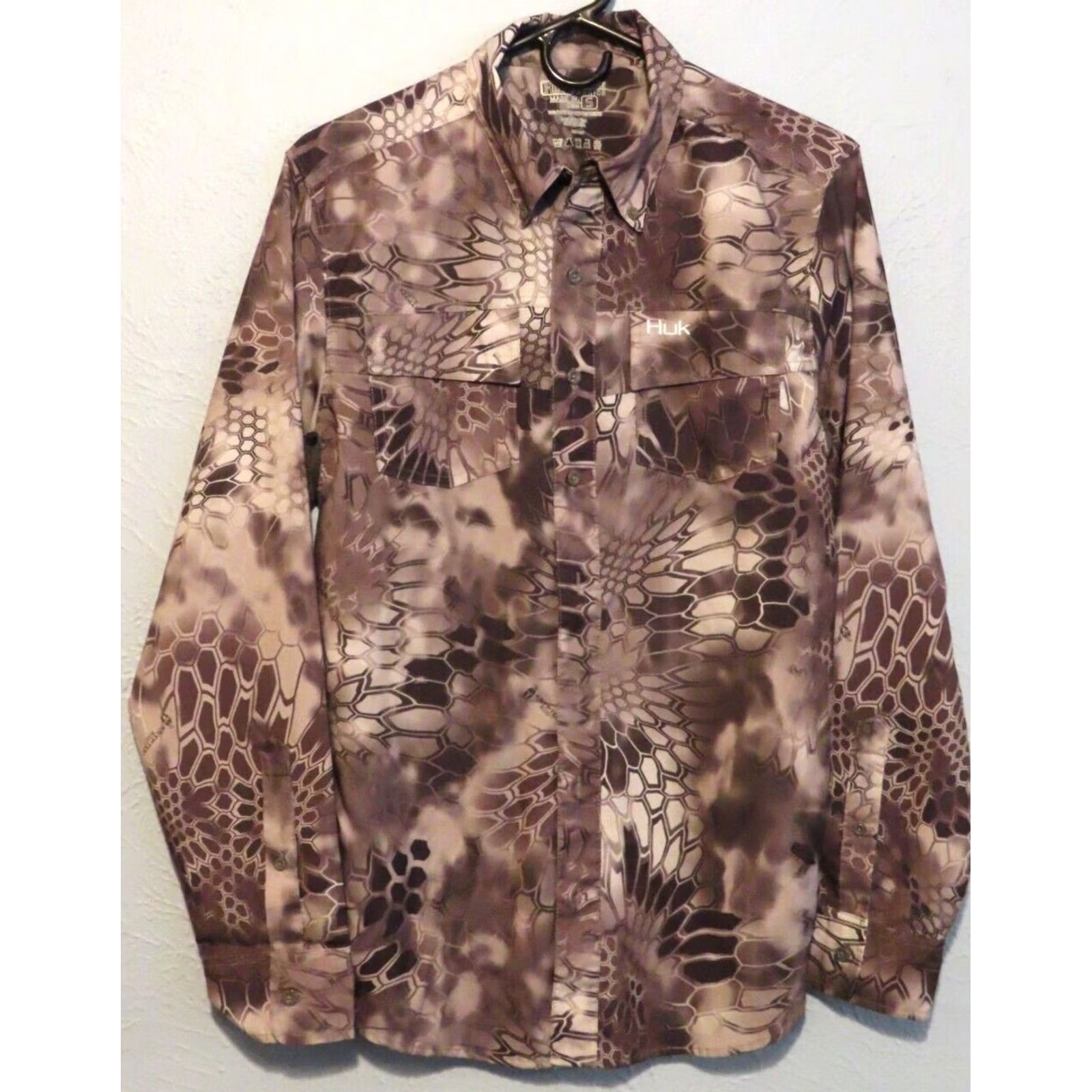 Vintage HUK Performance Fishing Shirt Men's Small Gray Camo Long Sleeve READ Size US S / EU 44-46 / 1 - 2 Thumbnail